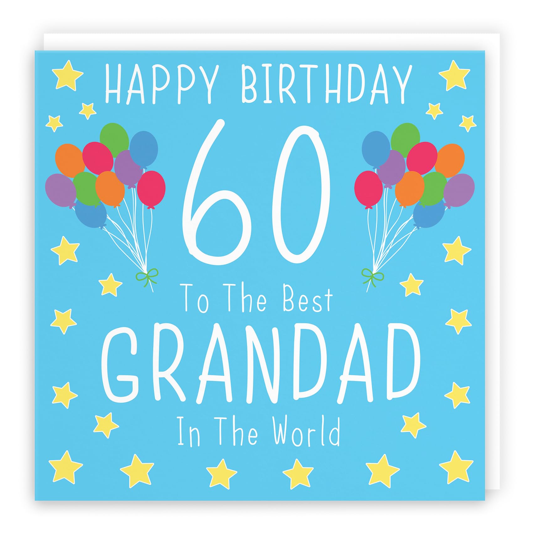 Hunts England - Large Grandad 60th Birthday Card - Happy Birthday - 60 - To The Best Grandad In The World - Iconic Collection - Large - 210 x 210 mm - Age 60 — image 1