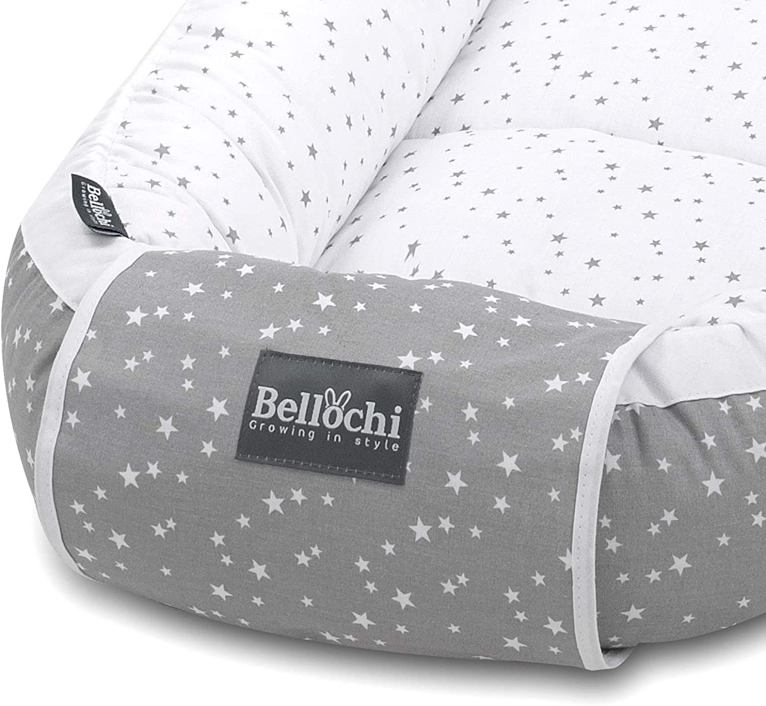 Bellochi gniazdo dla noworodka – ochraniacz dla niemowląt, 90 x 60 x 12 cm, 100% bawełna, gniazdo dla niemowląt, dla chłopca, dla dziewczynki, akcesoria dla niemowląt