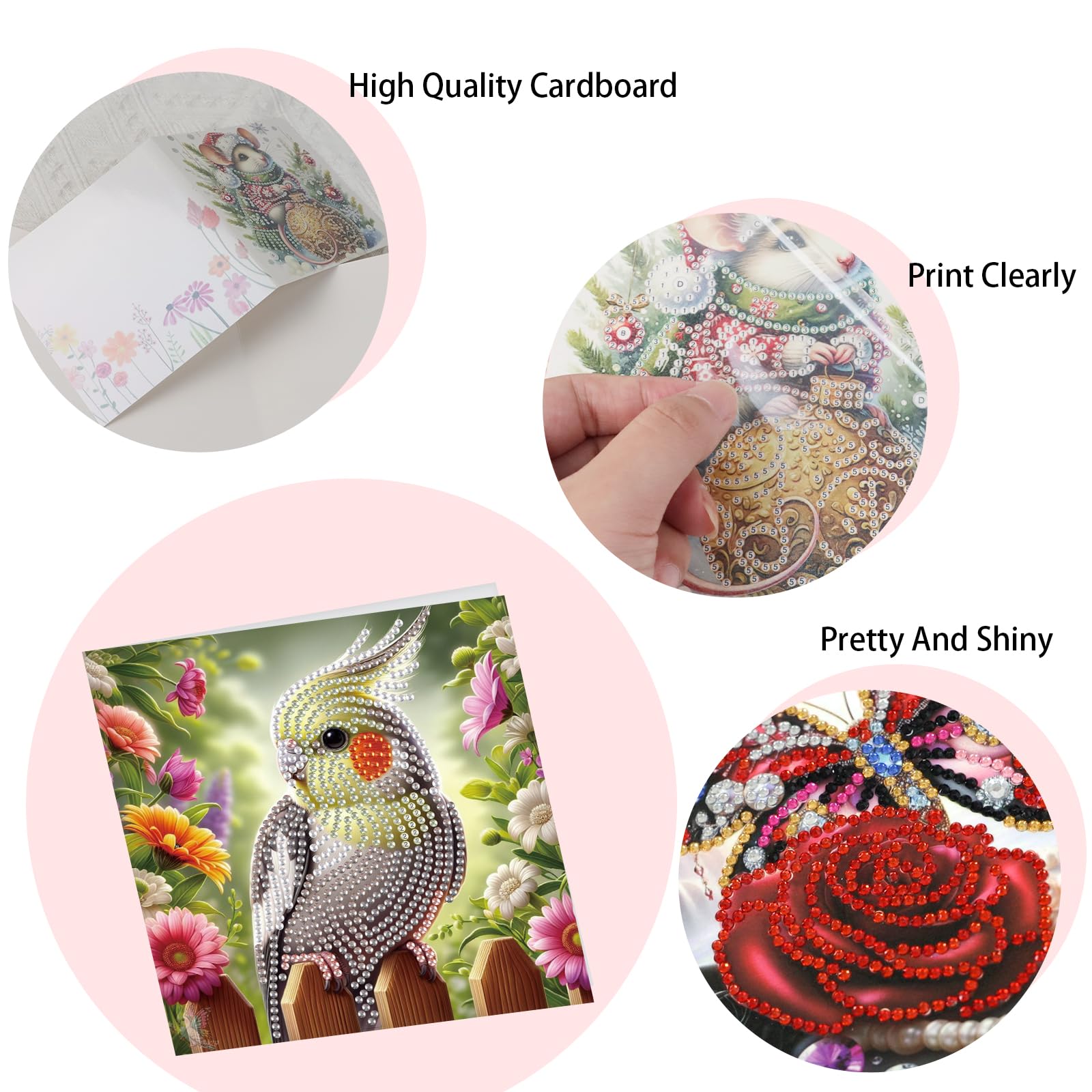 Diamond Painting Wenskaarten Set Familie (8 kaarten