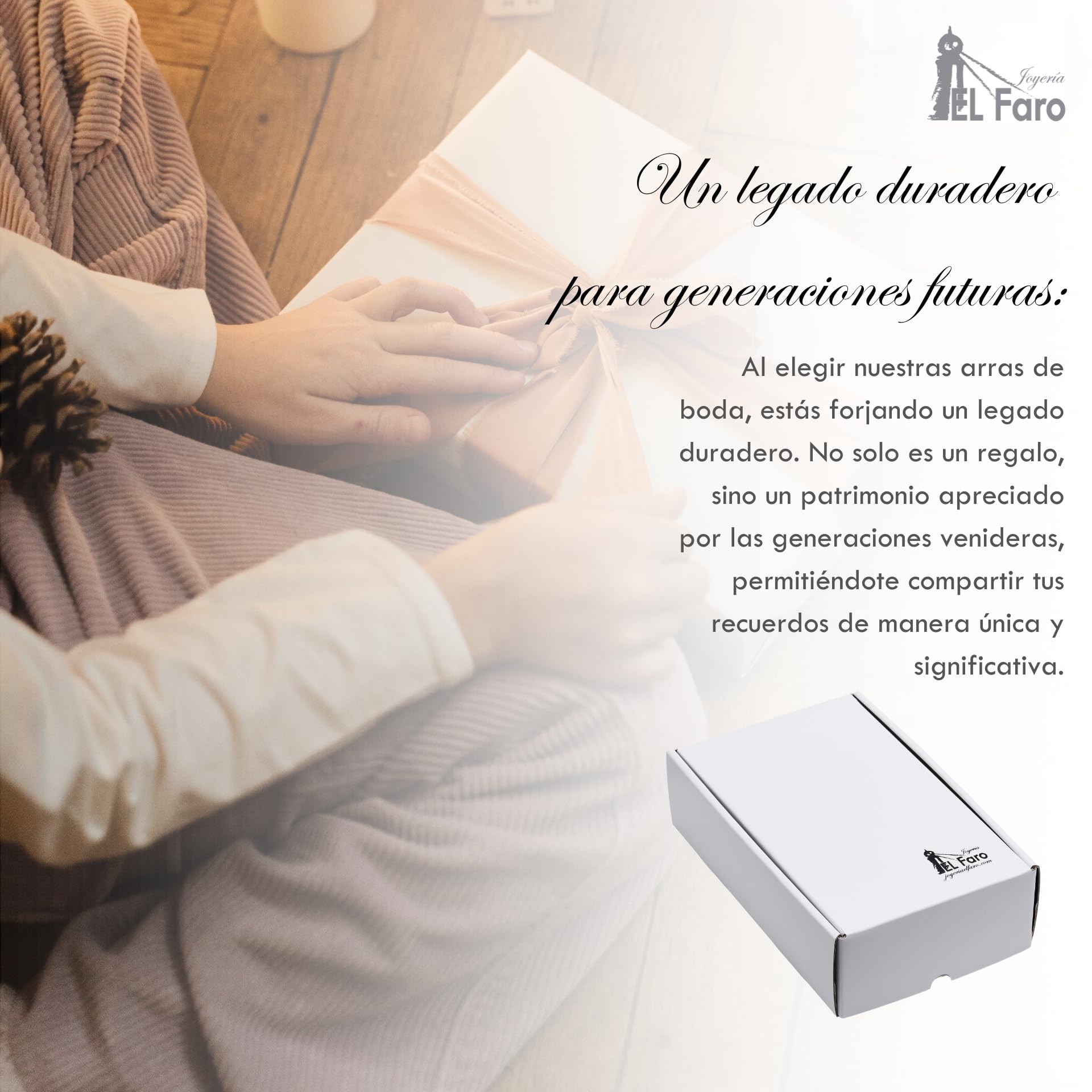 JOYERIA EL FARO | Arras de Boda | Arras Boda | Grabado Personalizado | Presentación en Estuche Premium | Un Regalo para Toda la Vida