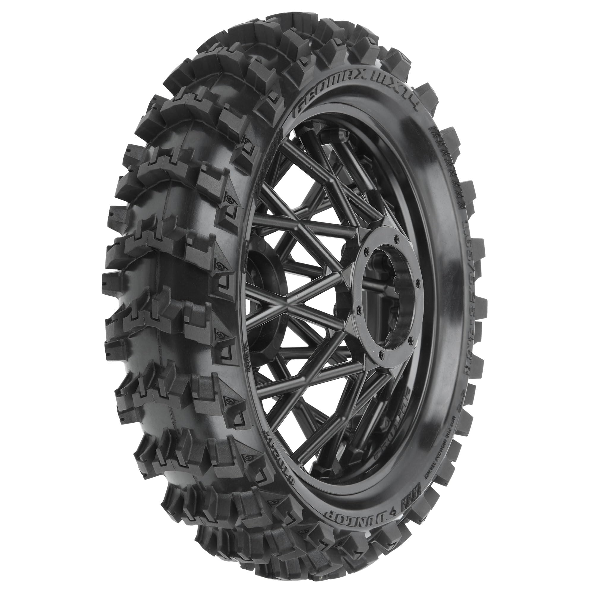 Pro-Line Racing Dunlop Geomax MX14 V2 Bead CR4 Rear Tire MTD Bullyspoke Black Promoto-MX PRO1024710