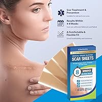 Vista 2 de Hojas de silicona para la eliminación de cicatrices quirúrgicas: cinta reutilizable para tratamiento de cicatrices queloides, cesáreas