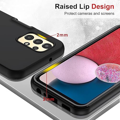 Miniatura 25 de LeYi Funda para teléfono Galaxy A13 5G: Funda Samsung Galaxy A13 5G con [2 protectores de pantalla de vidrio templado], funda protectora de silicona