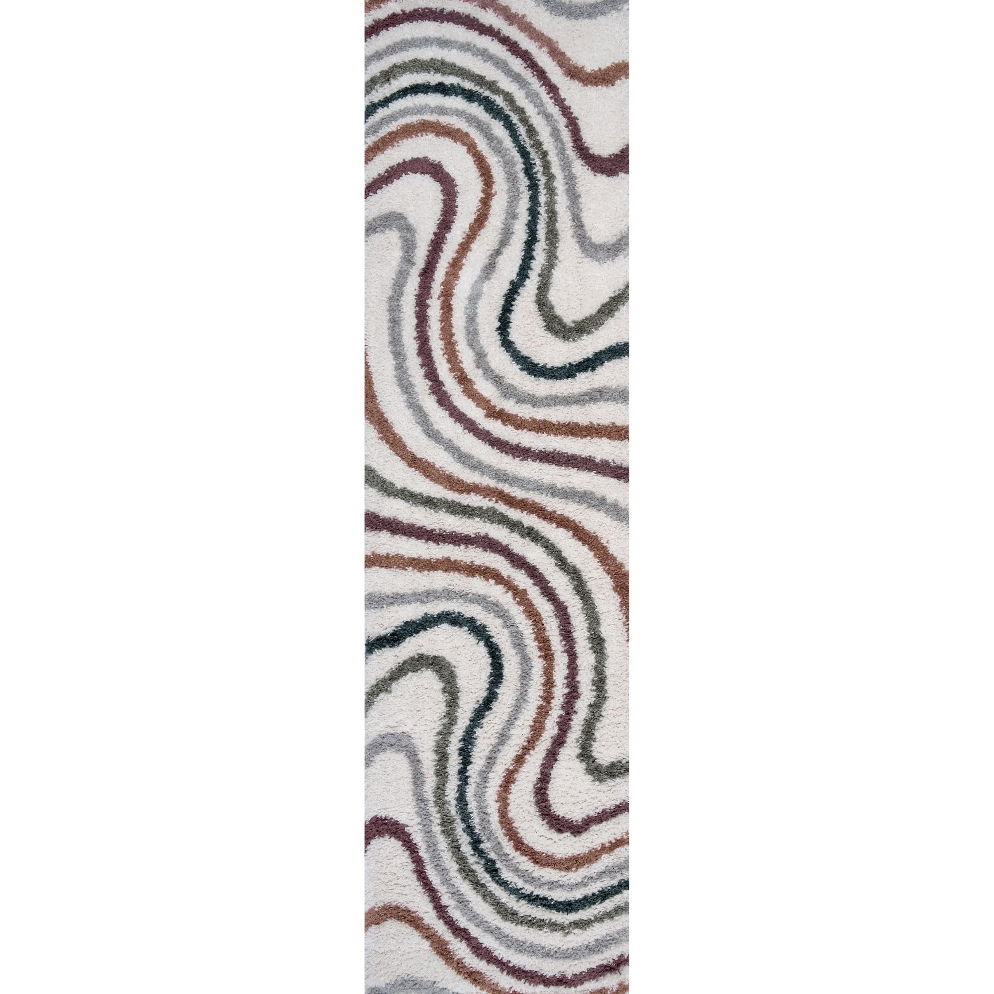 The Rugs Moodi Shaggy Multicolour Mirage Rug - 80X300 Cm