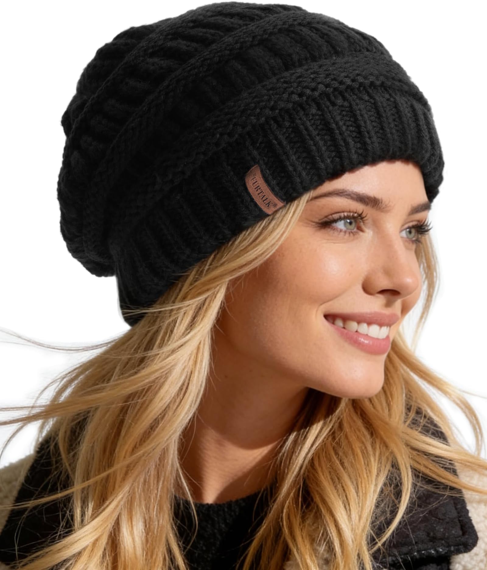 Womens Winter Knit Slouchy Beanie Hat Warm Knitted Skull Ski Cap Hats for Women