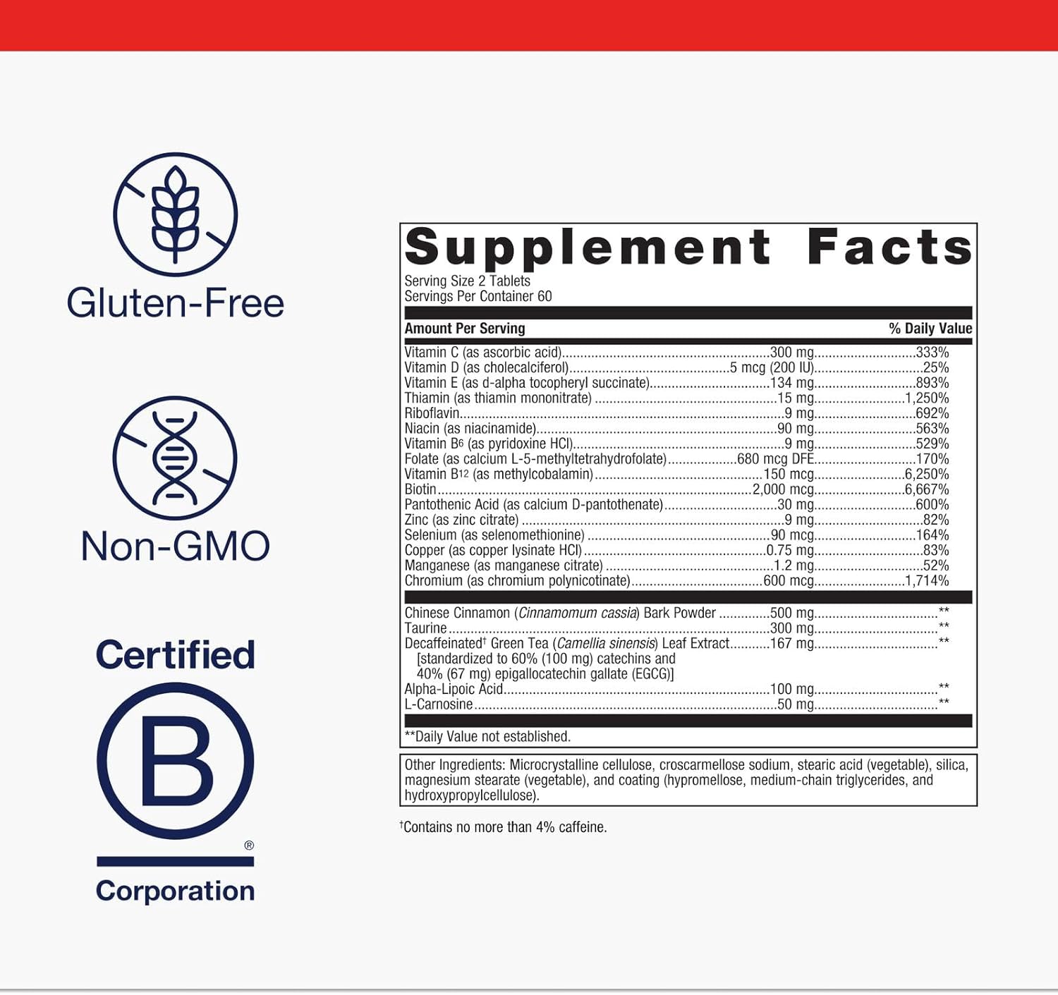 Metagenics MetaGlycemX - 100 mg Alpha-Lipoic Acid - Supports Carbohydrate Metabolism* - Antioxidant Support* - with Green Tea Extract - Non-GMO & Gluten-Free - 120 Count