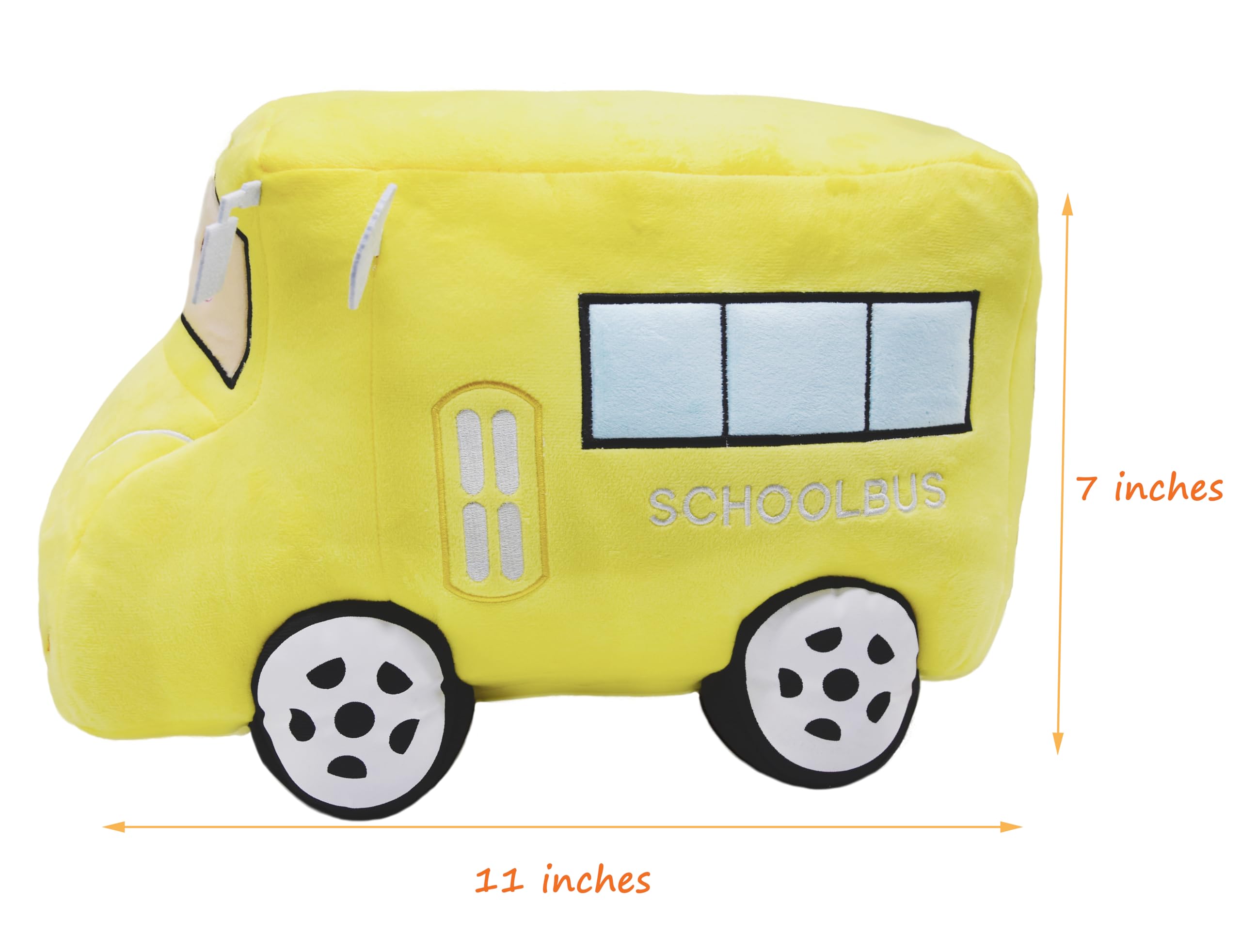 Autobús escolar de felpa suave, juguete súper lindo de camión amarillo, excelente regalo para niños o fiesta de cumpleaños de 11 pulgadas 6