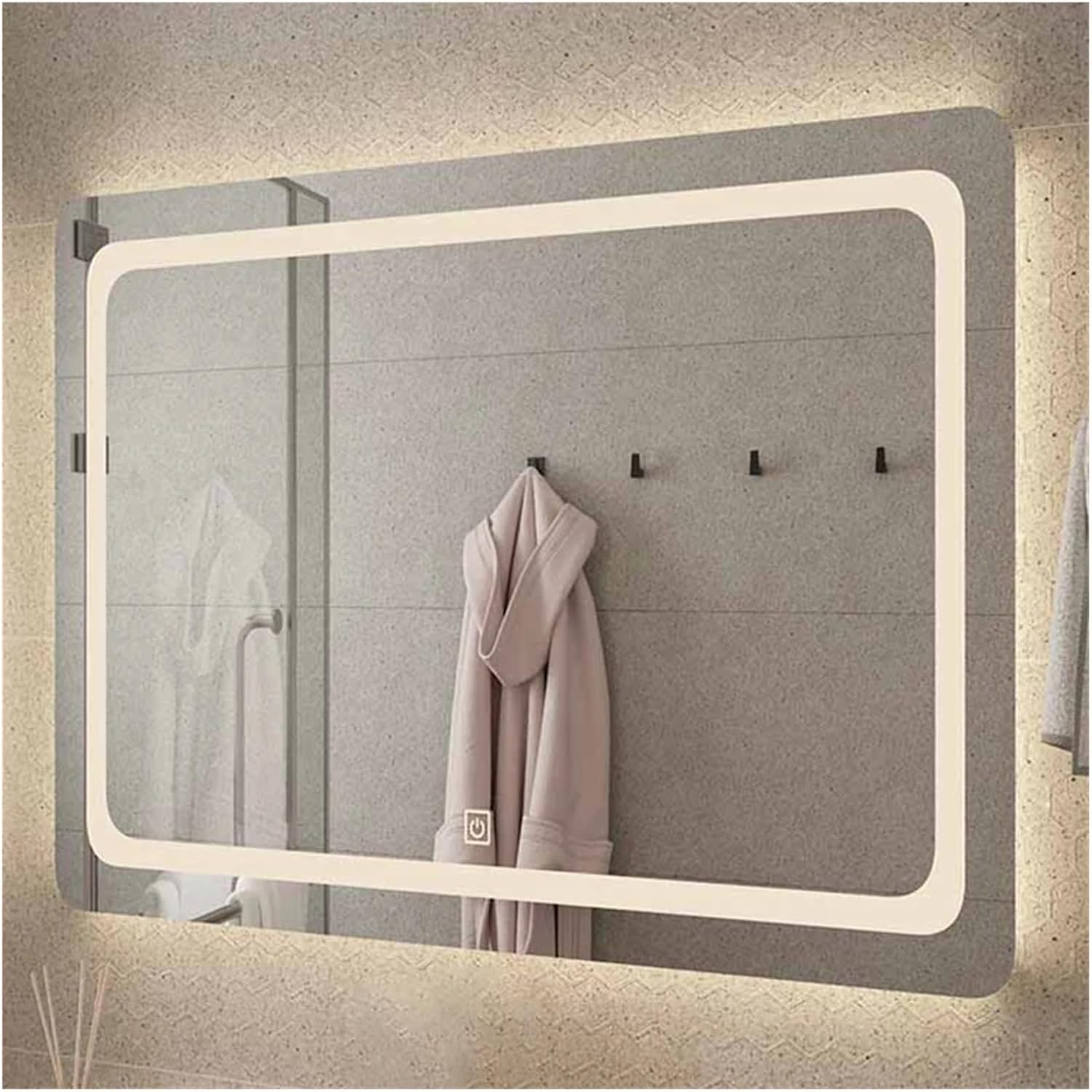 32 X 48 Inch Bathroom Smart Mirror Makeup Aesthetic Large Shower Bath Mirror Led Shaving Mirrors,Mirrors