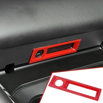 Armrest Box Switch Console Sticker Cover Trim Frame for F-150 2021-2023 Red
