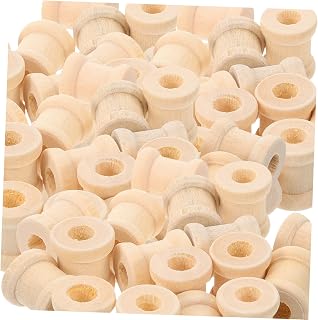 100 Piezas De Madera Carretes Para Manualidades Bobinas De Colores Para Tejer Hilo Forma De Reloj Para Proyectos De Costura