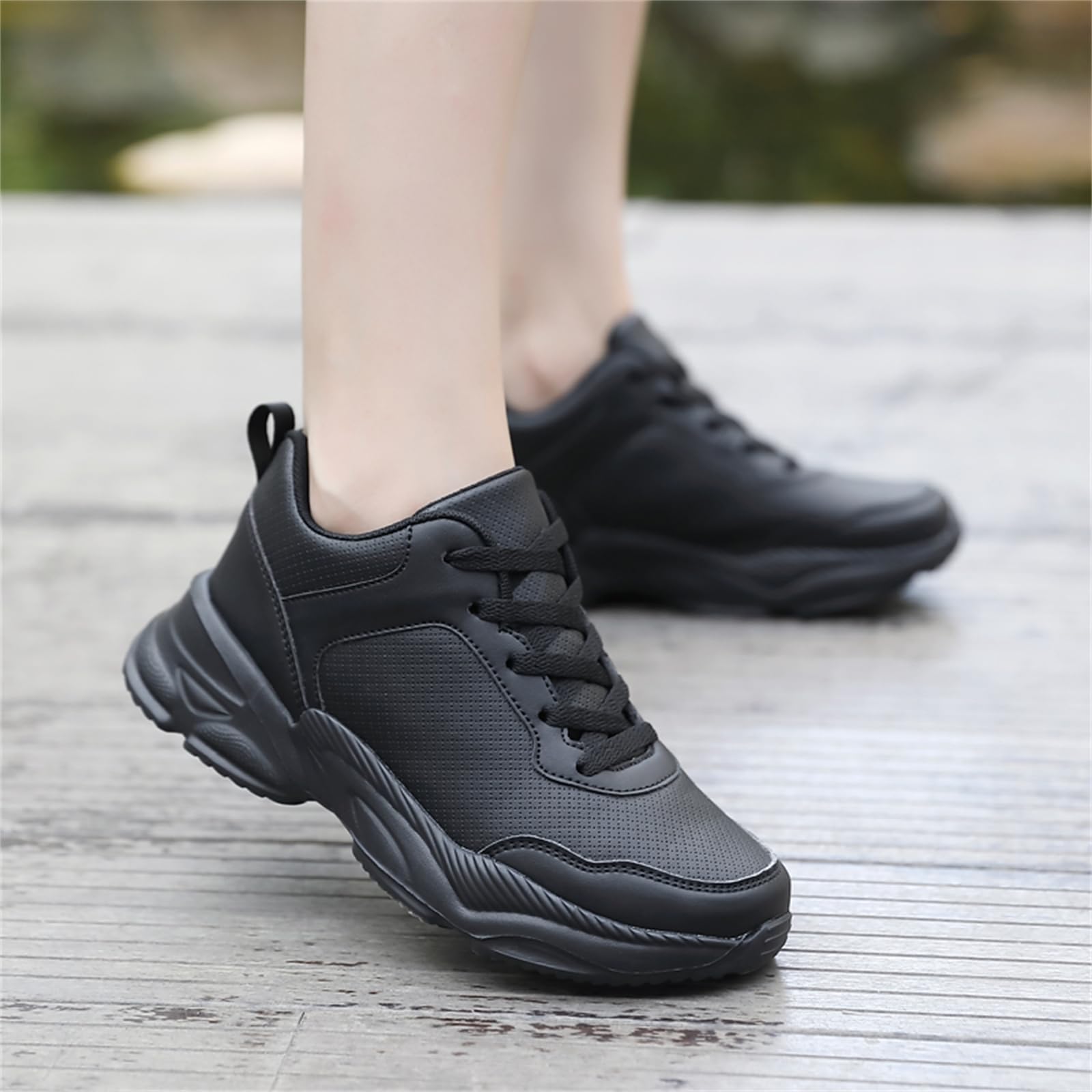 JiuQing Zapatillas De Deporte De Invierno Mujer Zapatillas para Correr Caminar Zapatillas Gruesas Impermeables Ligeras para Correr Gimnasio Tenis