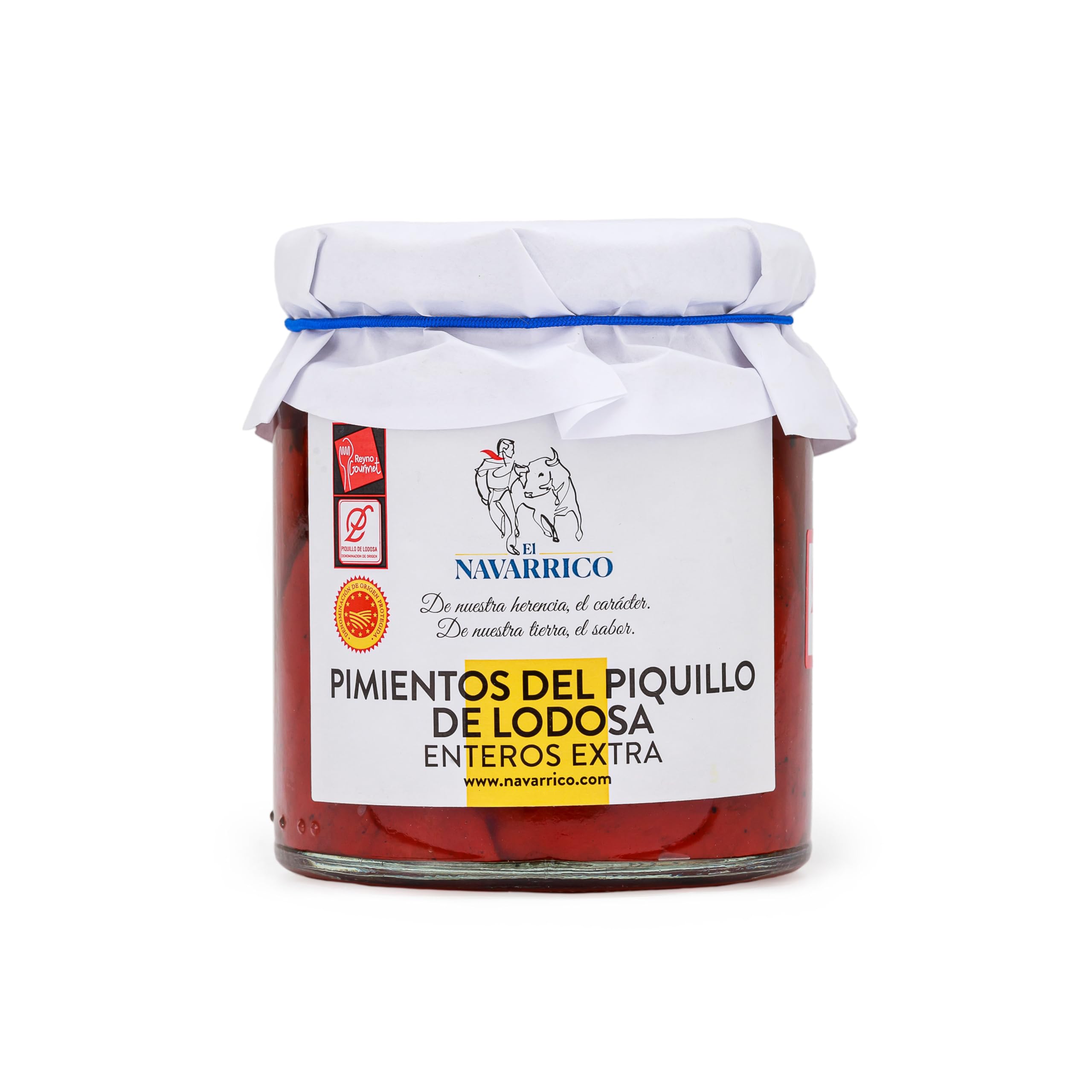 El Navarrico - Pimientos del Piquillo de la Denominación de Origen Lodosa | Agricultura Tradicional | Naturales y Frescos | Pack de 6 (220 gr - tarro)