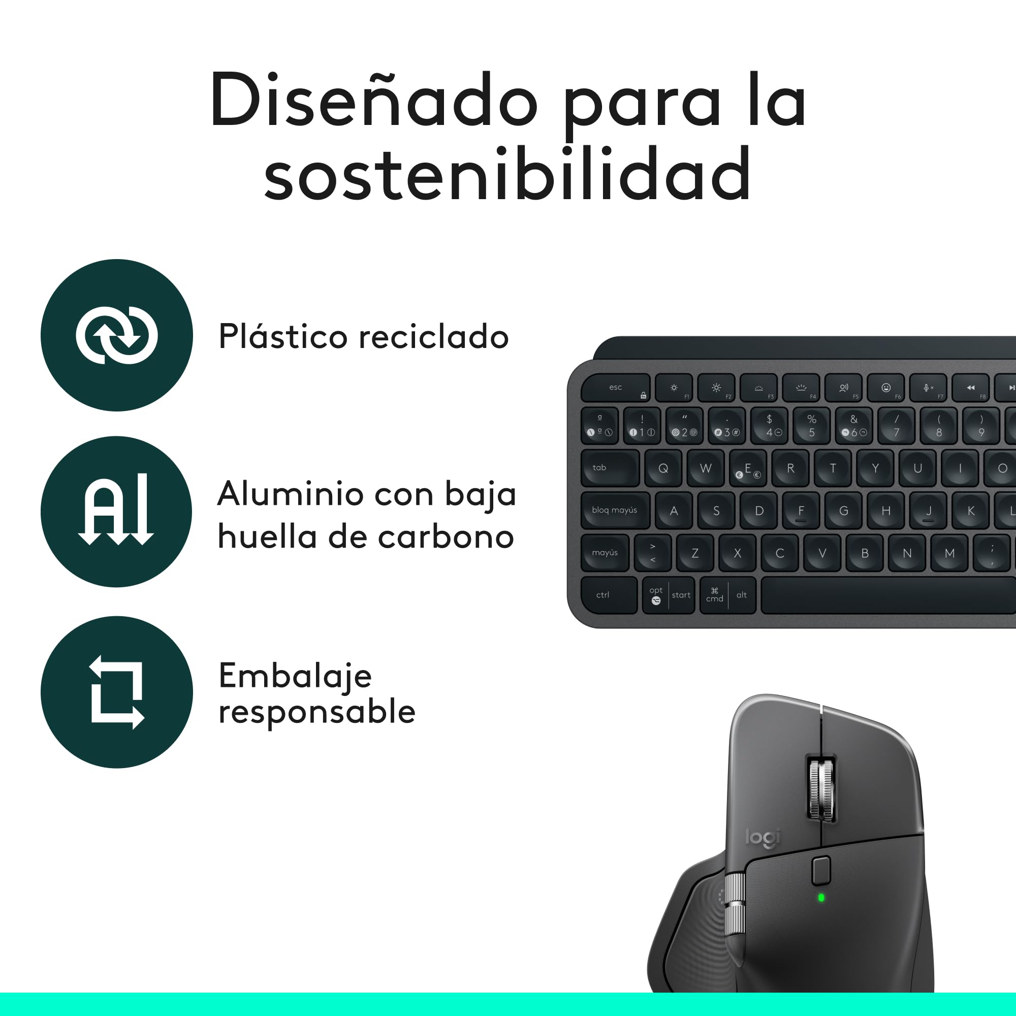 Logitech MX Master 4 for Business Ratón inalámbrico + Teclado inalámbrico MX Keys for Business con Receptor Logi Bolt, Bluetooth, Carga USB-C, clics discretos, Windows/Mac/Chrome/Linux (Grafito)