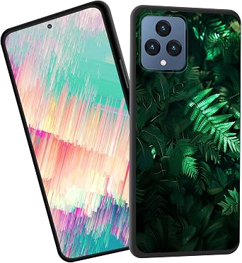 for T-Mobile Revvl 6X Case,Slim Shockproof TPU Soft Rubber Silicone Cover Phone Case for T-Mobile Revvl 6X,Dark Green Plant