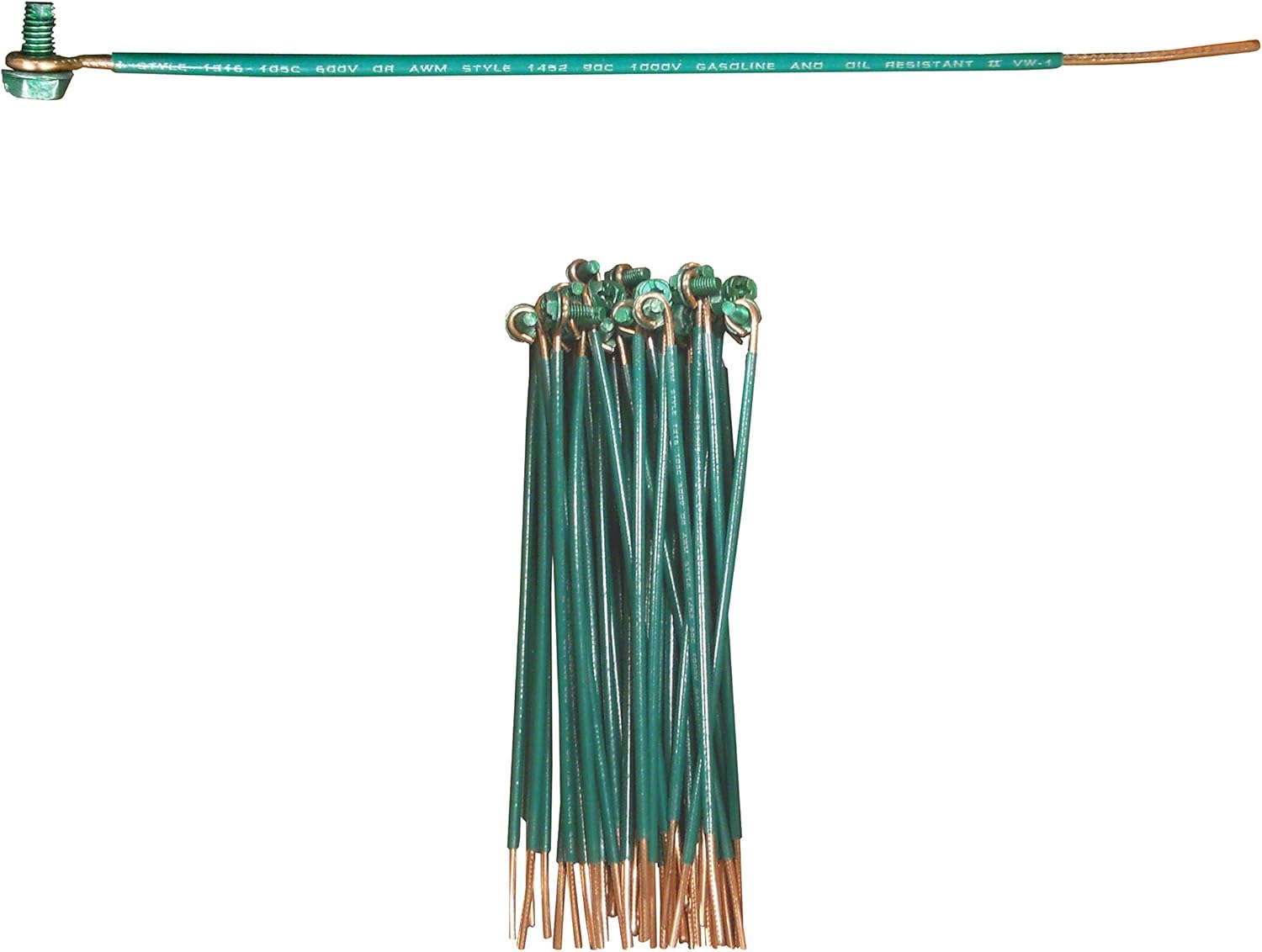 IDEAL Electrical 30-3404 #12 AWG, 6.5 in., Grounding Pigtails with Ground Screws (Pack of 50)