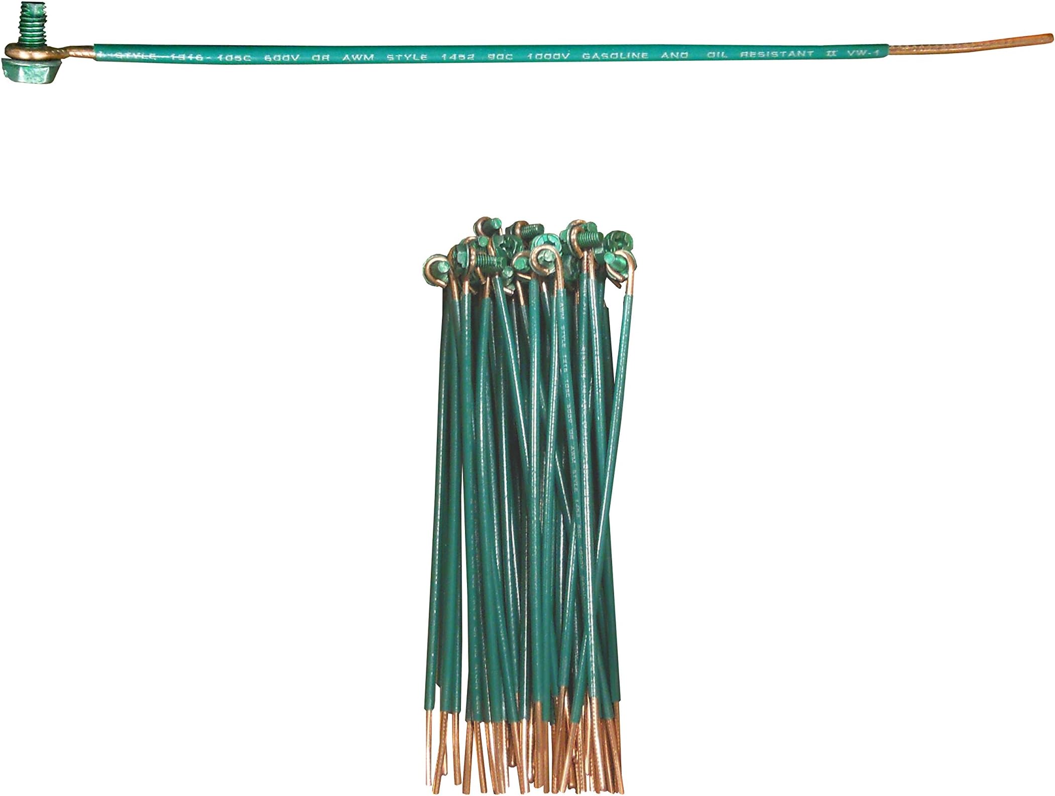 IDEAL Electrical 30-3404#12 AWG, 6.5 in., Grounding Pigtails with Ground Screws (Pack of 50)