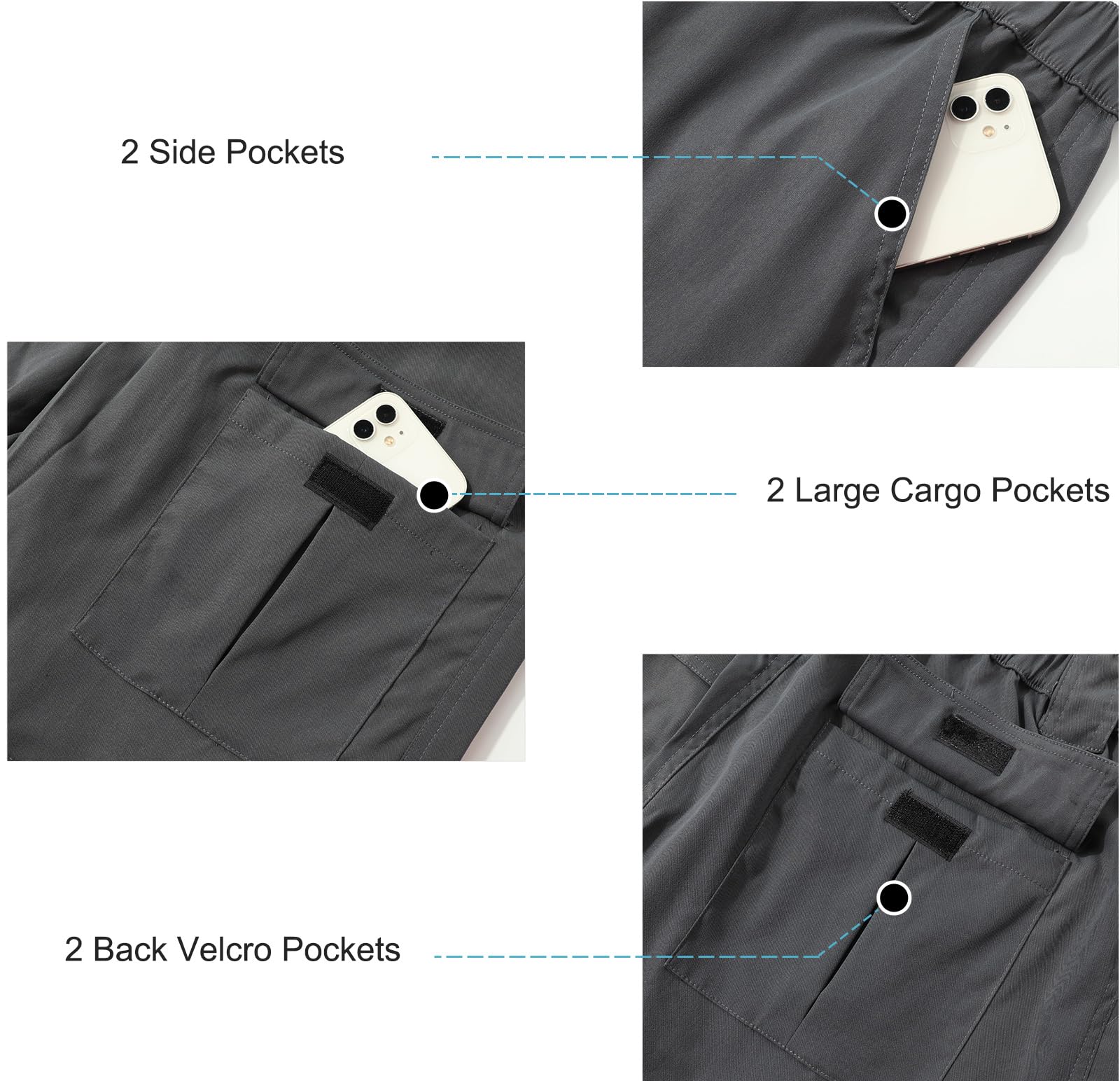 Suwangi Pantaloncini Uomo Cargo Corti Bermuda Chino Shorts Estivi Casual Pantaloncini Corti con 6 Tasche