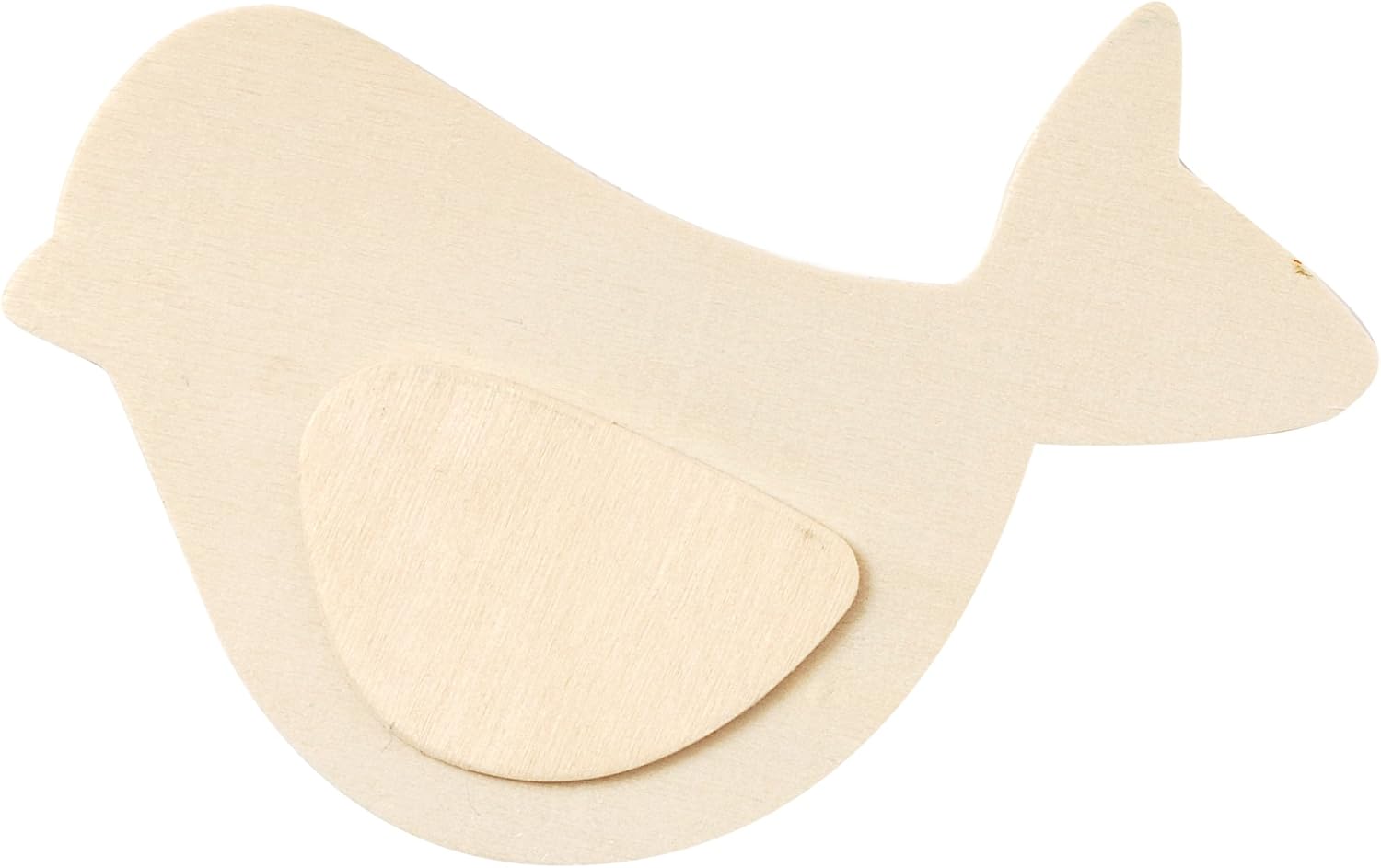 Plaid Bird Unpainted Wood Surface for Crafting,