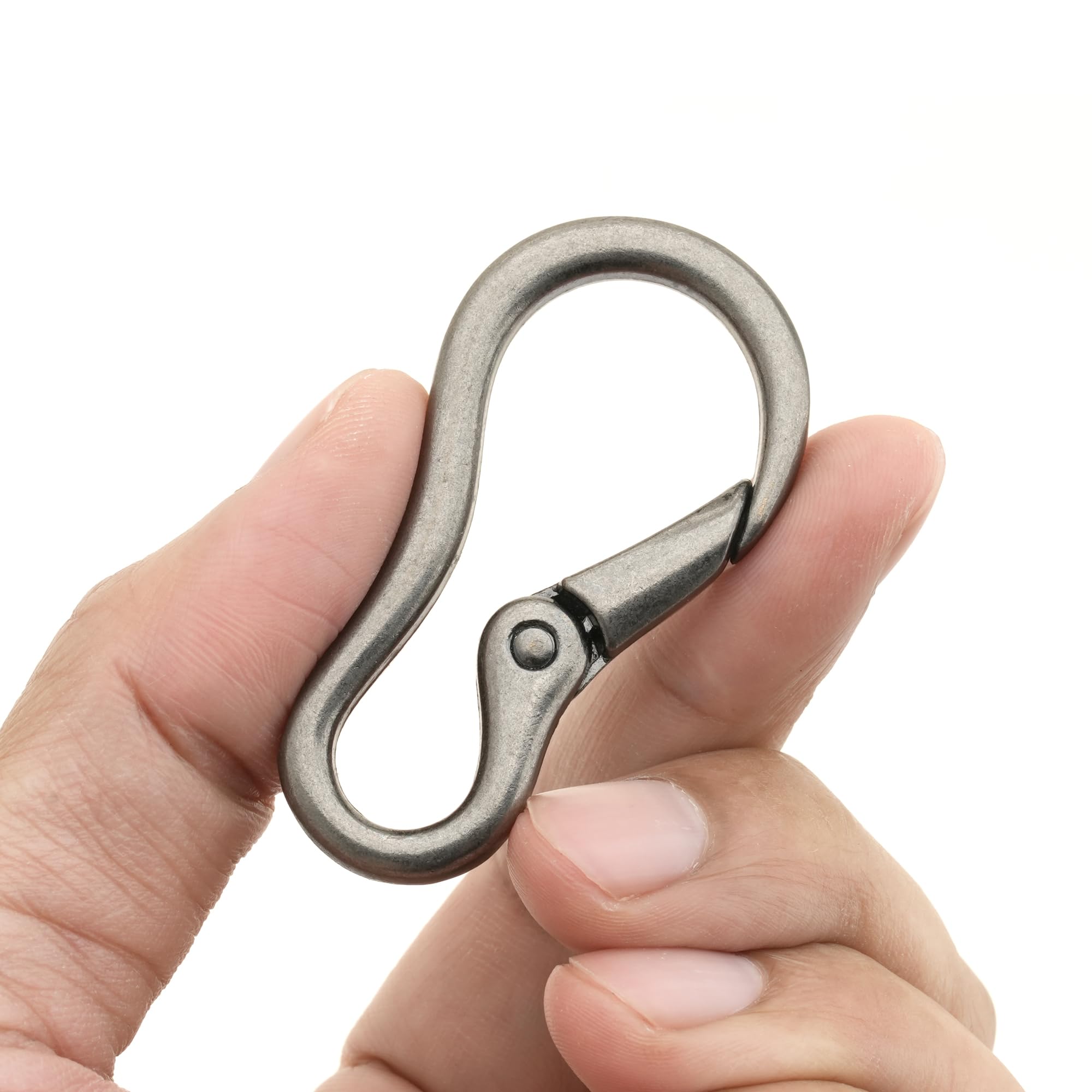 CRAFTMEMORE 2pcs 2 Inches Carabiner Spring Snap Hook Paracord Camping Keychain Accessories Push Gate Spring Clips HR8