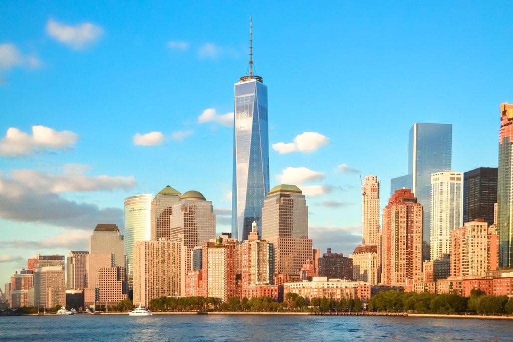 Laminated World Trade Center Majestic Freedom Tower Photo Photograph Poster Dry Erase Wall Art 36x24