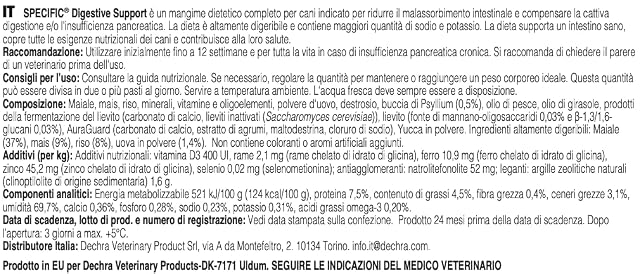 Foto 6 de 6 de Specific Canine CIW Digestive Support 6X 300GR