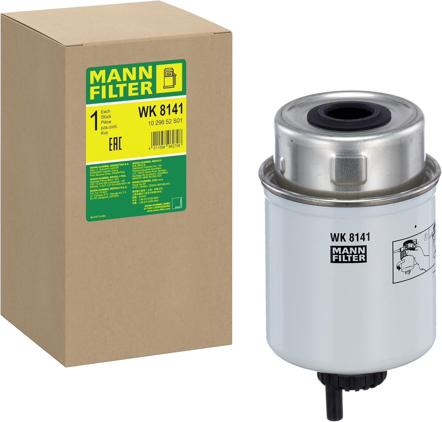 Mann Filter WK8141 Spin-On Fuel Filter