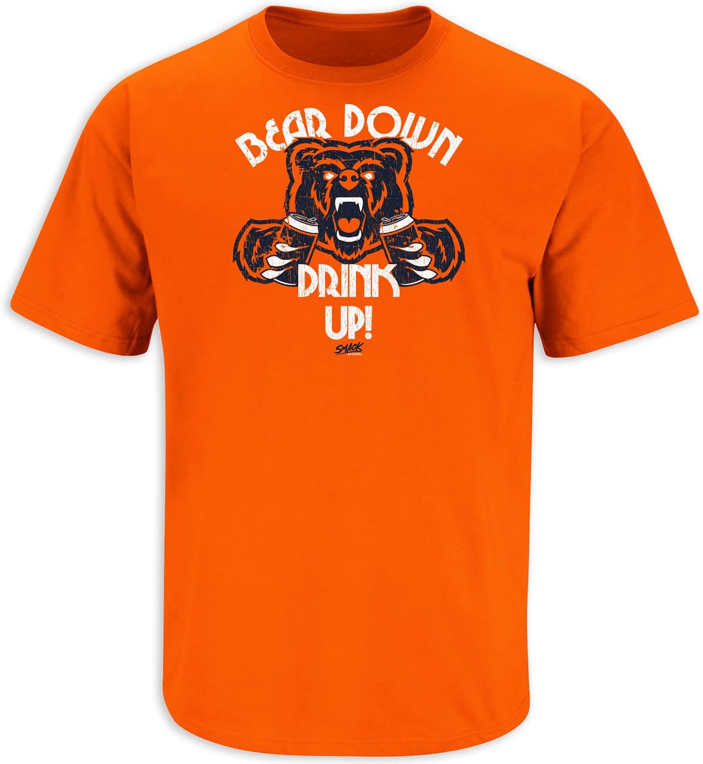 Smack Apparel Bear Down Drink Up! T-Shirt for Chicago Football Fans (SM-5XL)