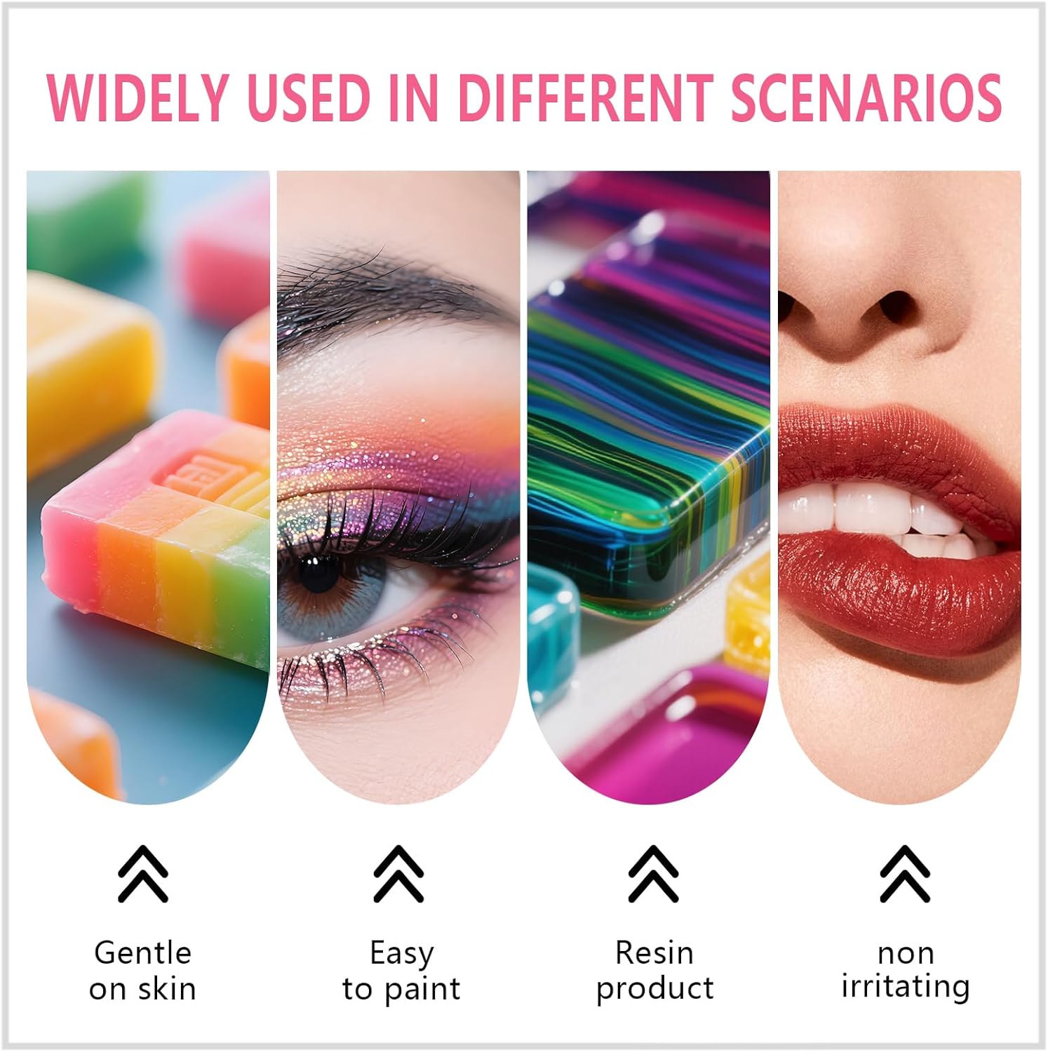 GOODTAKE 10 Colors Mica Powder for Resin | Resin Color Pigment | Mica Powder for Soap Making, Candle Making, Bath Bomb, Slime Pigment - Pure Natural (10 Colors) - Image 8