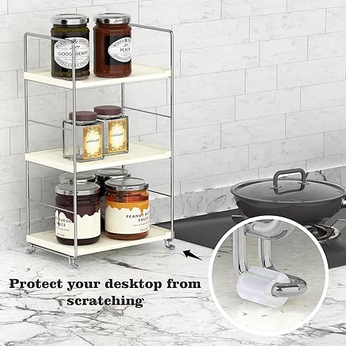 Miniatura 3 de Organizador de baño de 3 niveles para encimera, organizador de maquillaje, soporte de cosméticos, estante de almacenamiento de esquina para cocina,