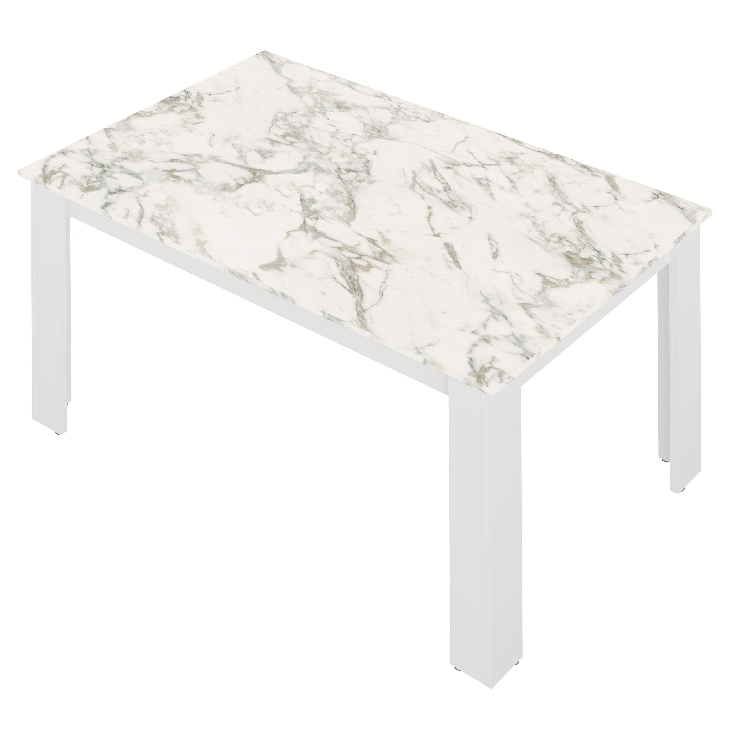 TemaHome Nice Tavolo da Pranzo, Particle Board, Bianco (Marble), 110 x 70 x 73.4 cm
