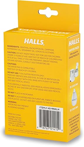 Miniatura 2 de Almohadillas de Vapor con Aroma a Crane Halls, Amarillo