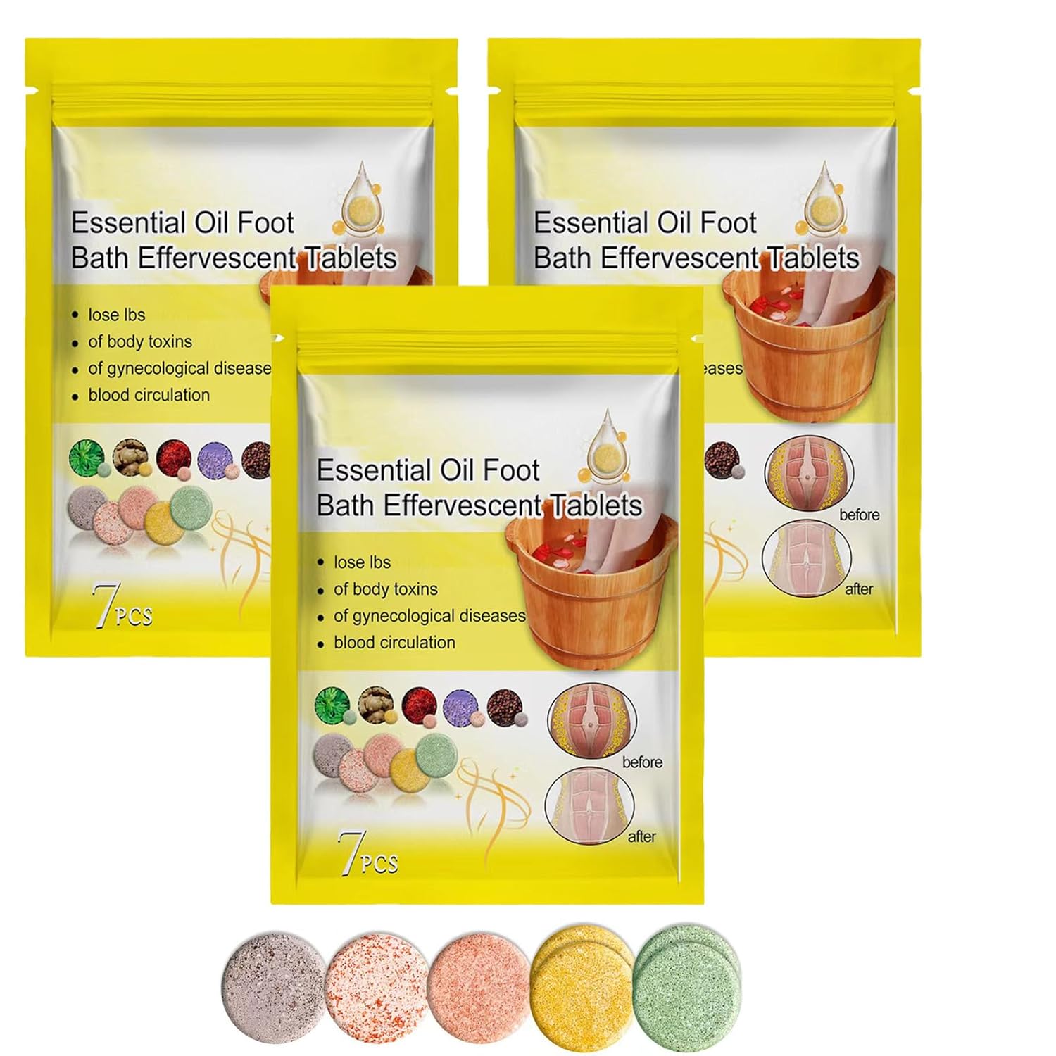 Essential Oil Foot Bath Effervescent Tablets Herbal Foot