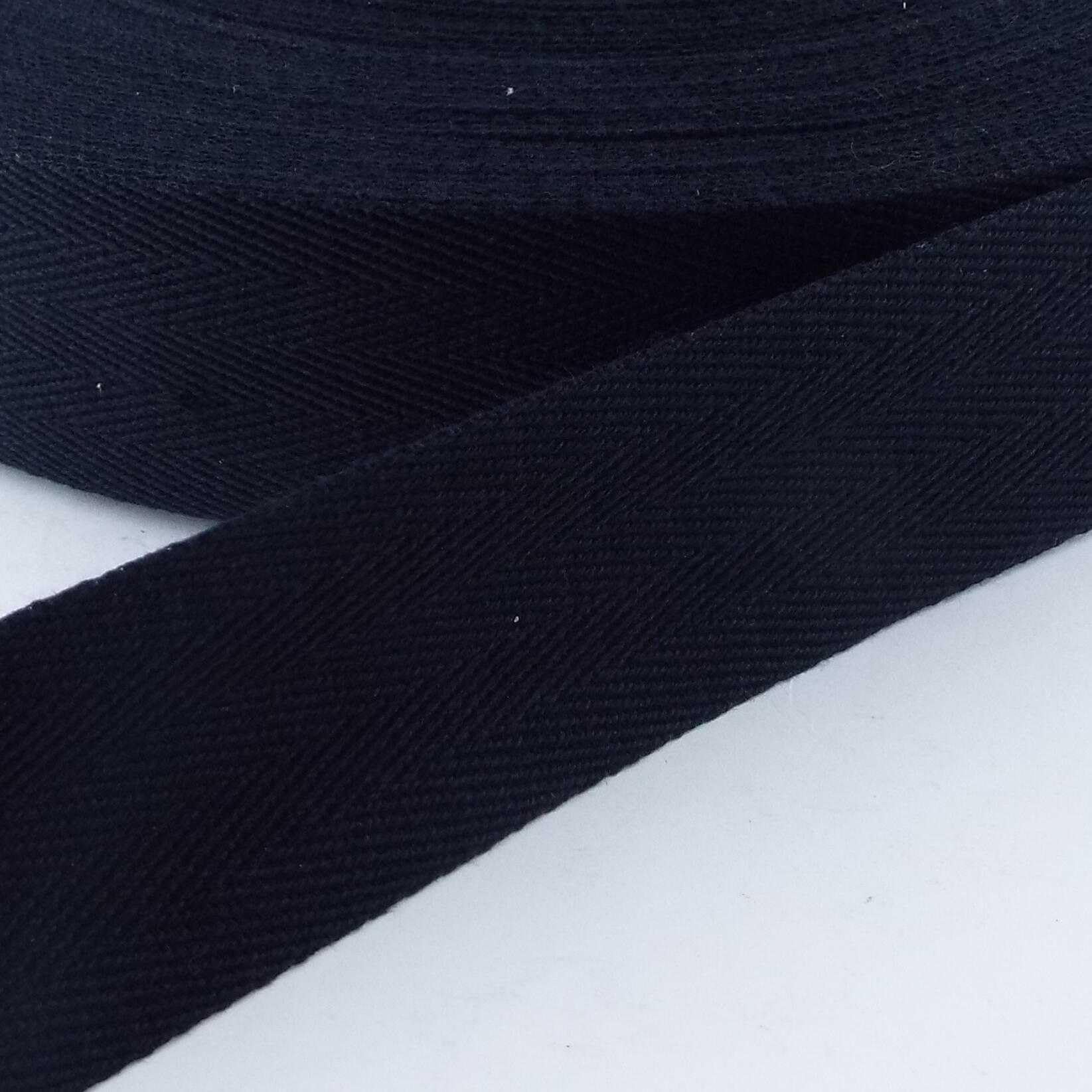 Cotton Tape Natural White Black Herringbone 1cm 15mm 2cm 25mm 38mm 5cm 212D, Black, 25mm 8m