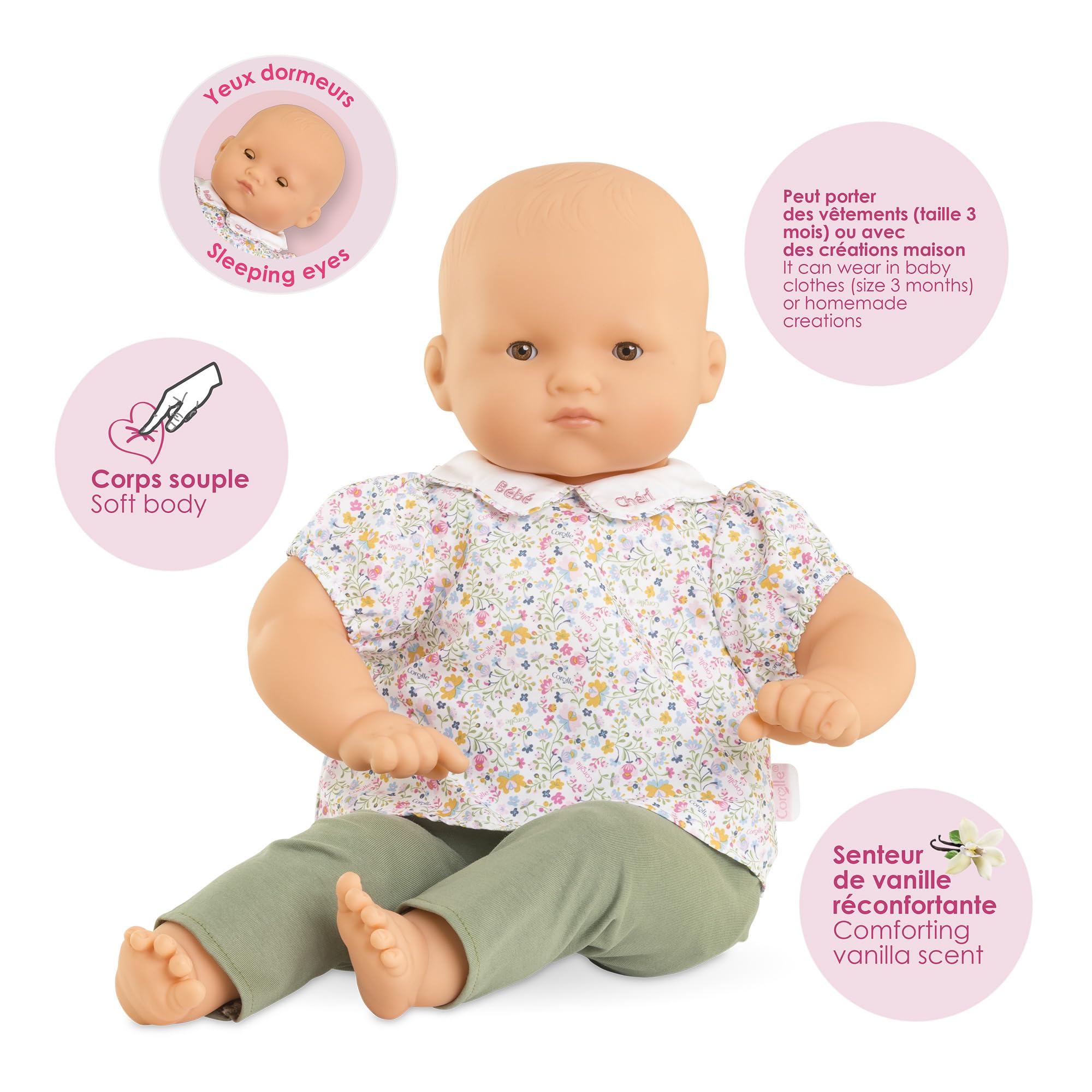 Amazon.com: Corolle Mon Grand Poupon Bébé Chéri, 52 cm, Soft Body