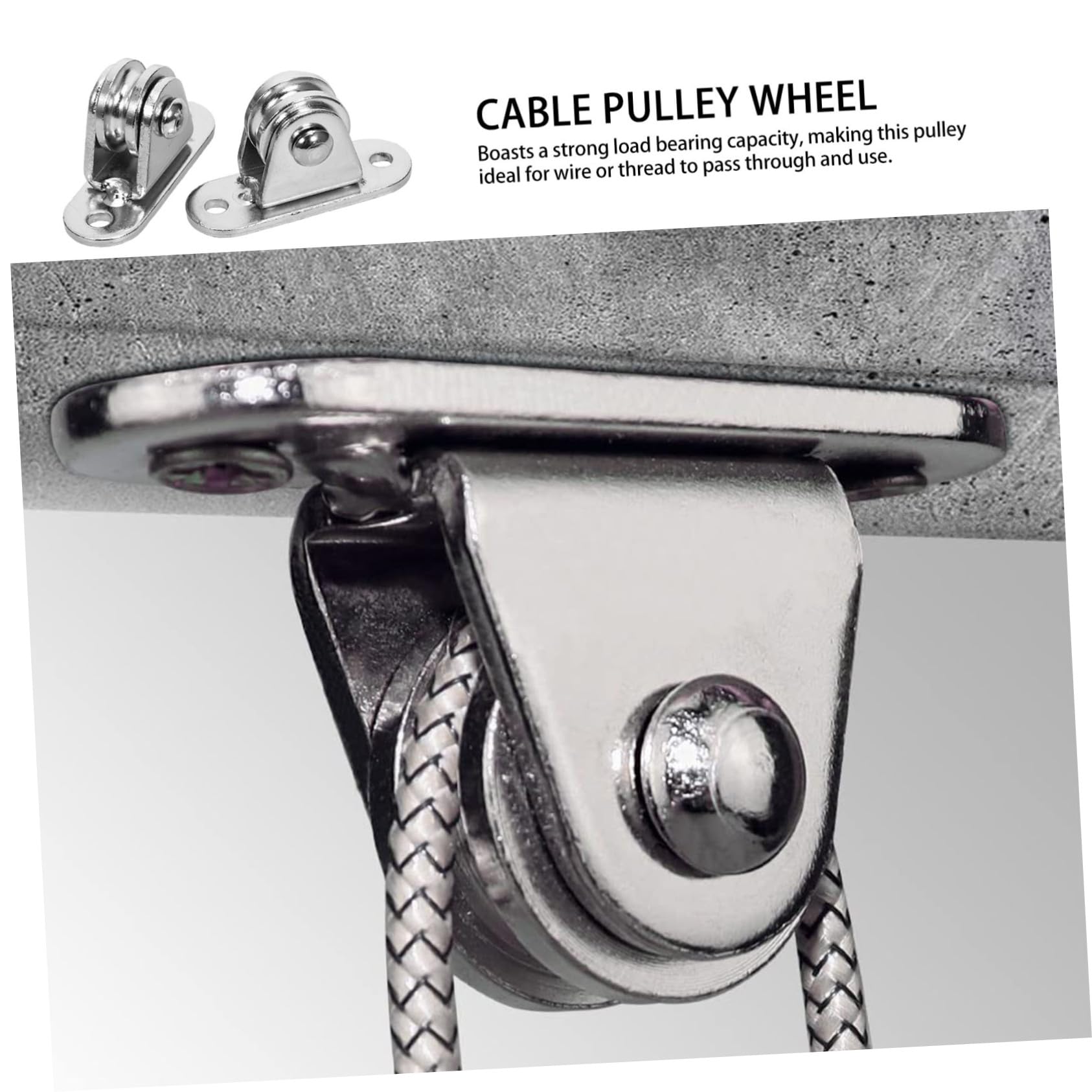 FUNOMOCYA Single Pulley Block Cable Pulley Wheel Hanging Wire Towing Wheel for Industrial Home Use