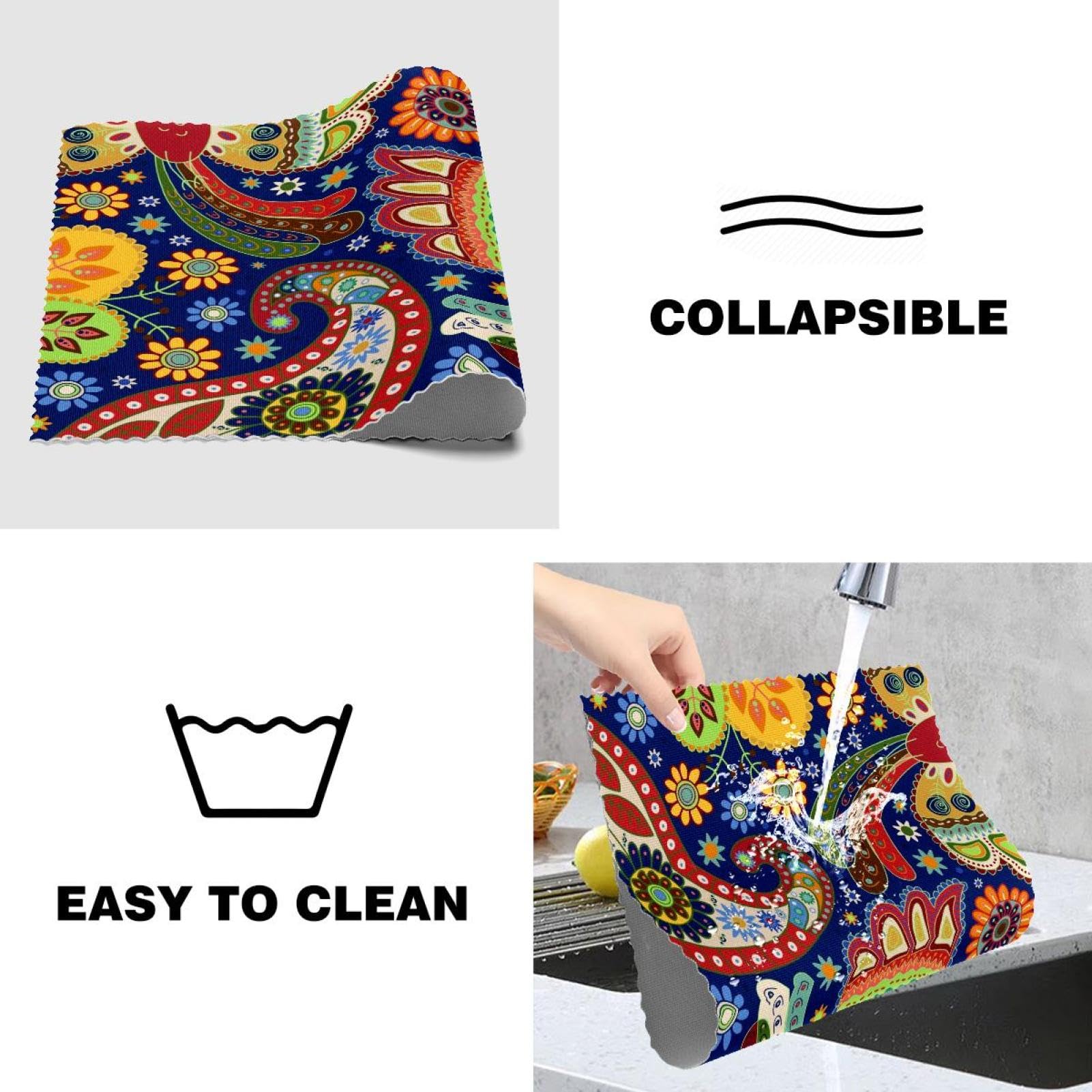 Tischsets mit Paisleymuster, 6er-Set, Platzsets, waschbar, rutschfest, Wärmeisolierung für Küche, Esszimmer, Restaurant, 45,7 x 30,5 cm