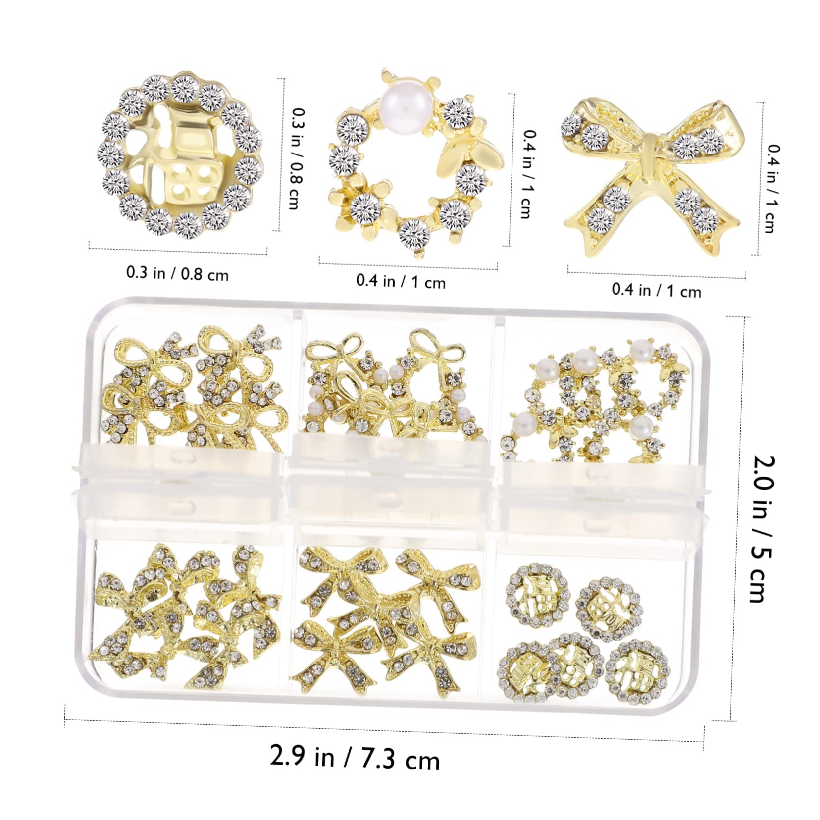 minkissy 5 Set Di Ciondoli Per Unghie in Metallo Set Di Accessori Per Manicure Art Decorazioni Per Unghie 30 Pezzi * 5