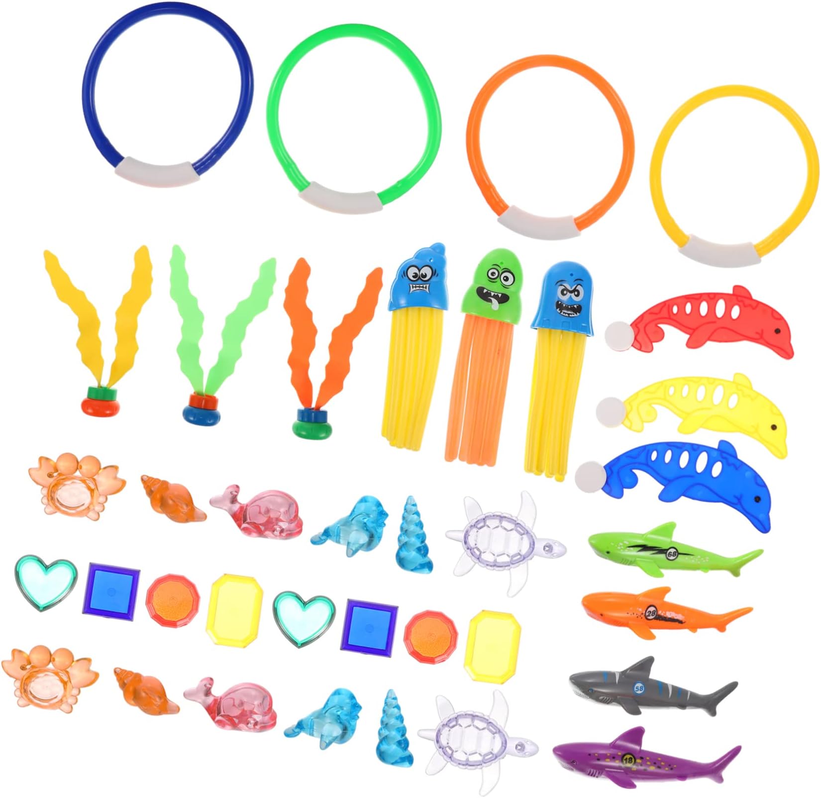 Kisangel 1 Set Water and Toy Kids Gifts for Training Boys Birthday Gift Gems Underwater Octopus Treasures Toys Favor Swimming Fish Shark Diving Summer Funny Sticks Pool Swim Games Bandits