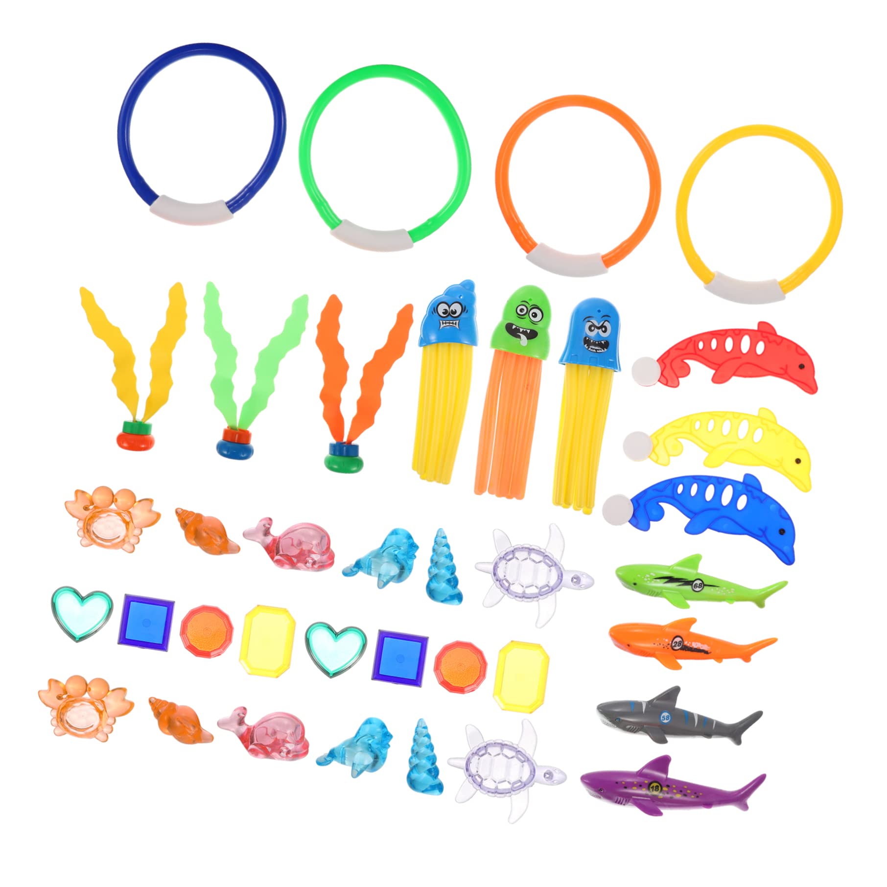 Kisangel 1 Set Water and Toy Kids Gifts for Training Boys Birthday Gift Gems Underwater Octopus Treasures Toys Favor Swimming Fish Shark Diving Summer Funny Sticks Pool Swim Games Bandits