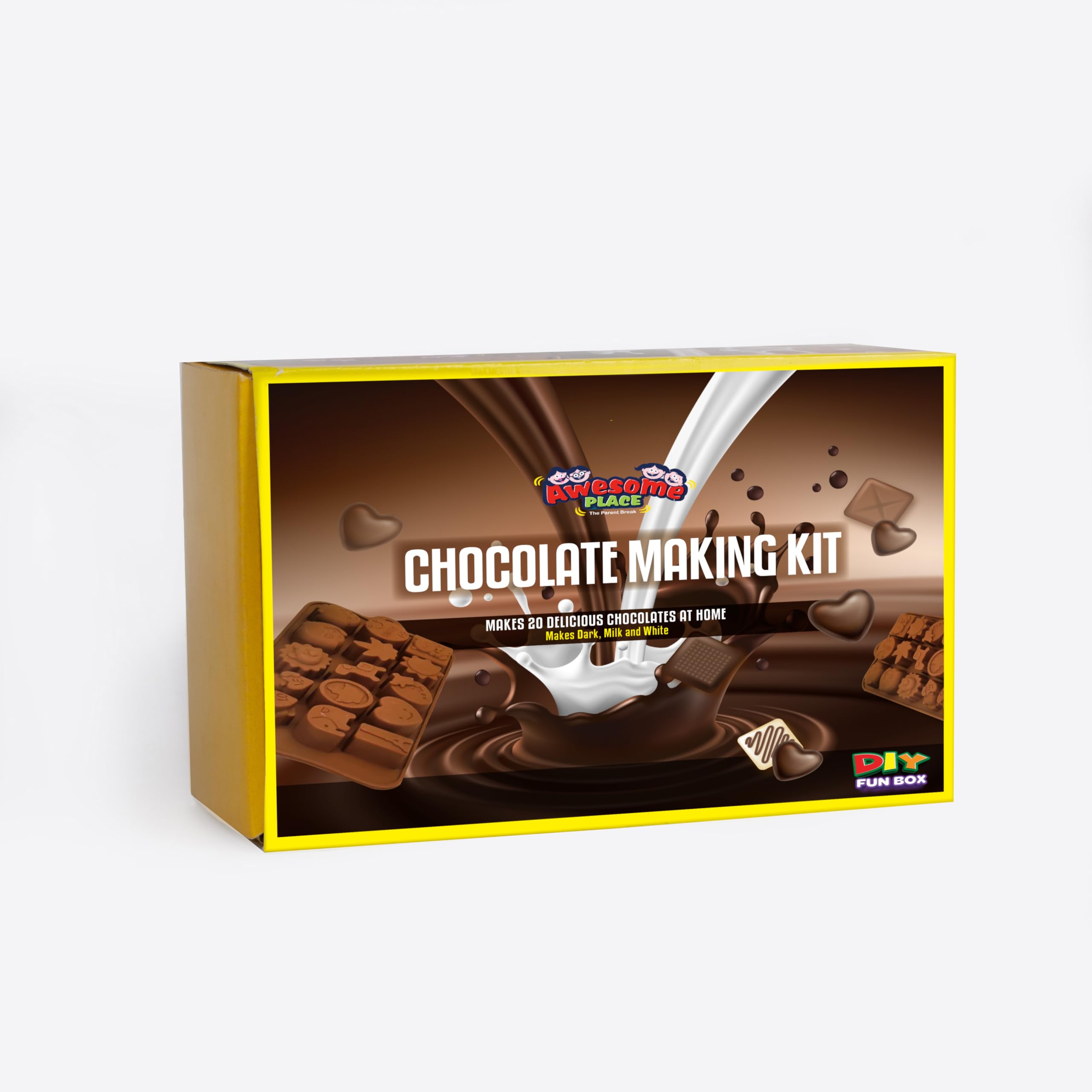 Awesome Place- The Parent BREAK Amazing Chocolate Making Kit(Makes Dark, Milk and White - 20 numbers), Educational & Learning Activity For Kids, Birthday Gift Box for Boys & Girls Age 6+ (B0CCRMXJG3) Amazon Price History, Amazon Price Tracker