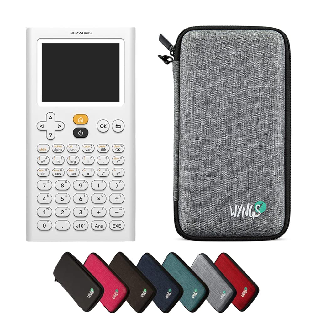 NumWorks Basic Set Including WYNGS Protective Case Light Grey Graphing Calculator