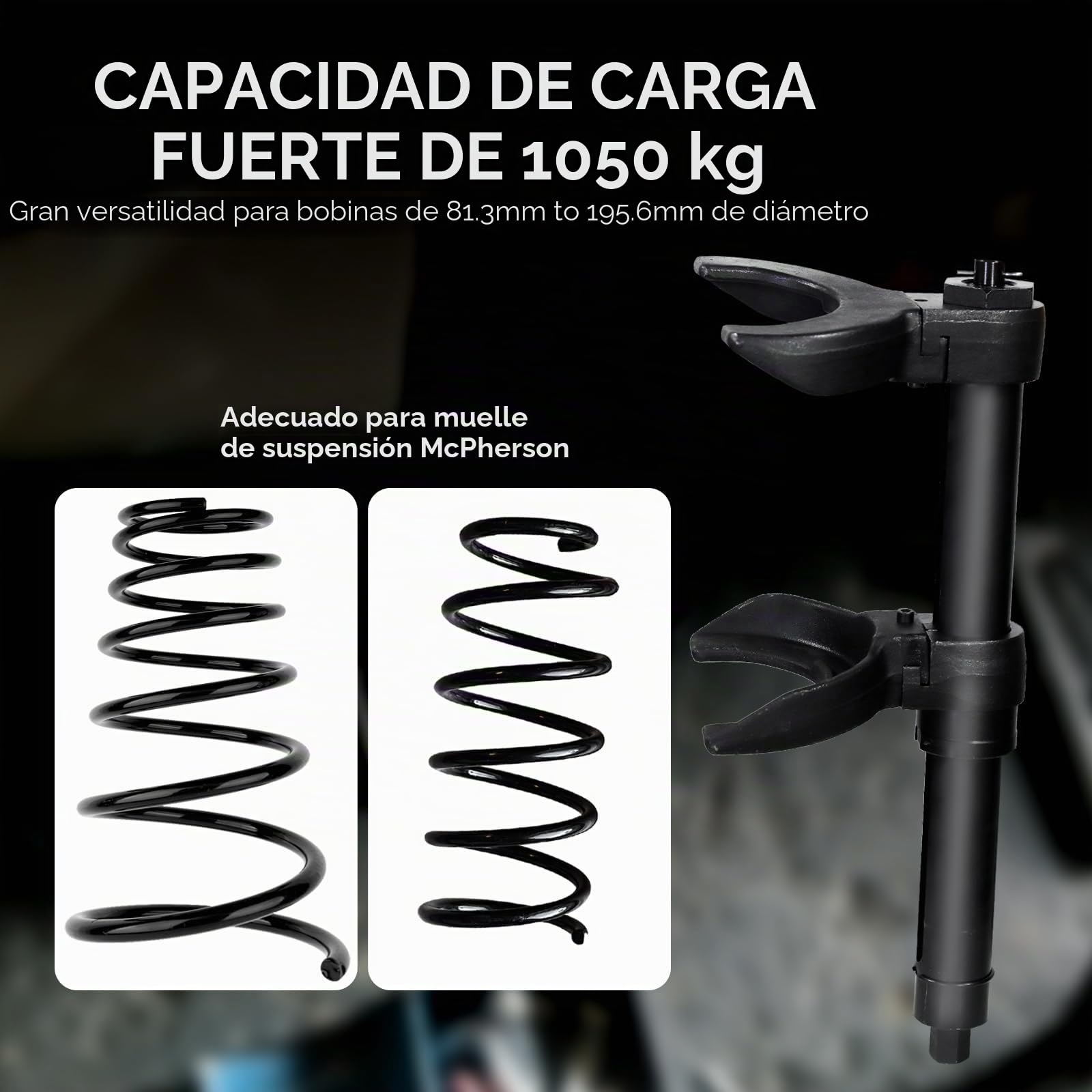 CCLIFE Compresor Muelles Amortiguador Mcpherson Compresor de Muelles Universal Sistema de suspensión Tensor de muelles