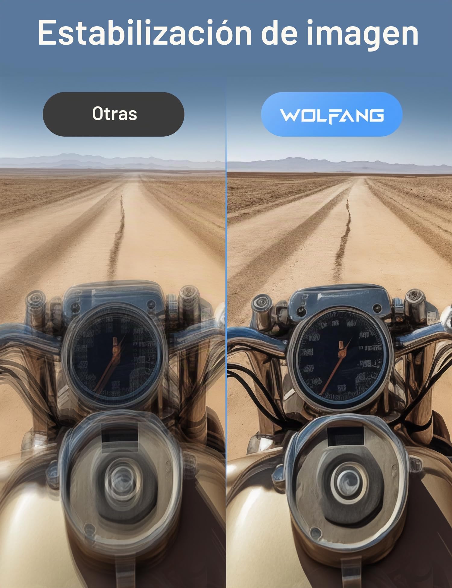WOLFANG Seeker One Action CAM, 4K 60FPS Double écran Couleur, caméra Sous-Marine étanche de 16 Pieds, fov Ultra Large 150°, caméra Casque de Casque au ralenti 6X Avec stabilisation d'image GO Ape Tec