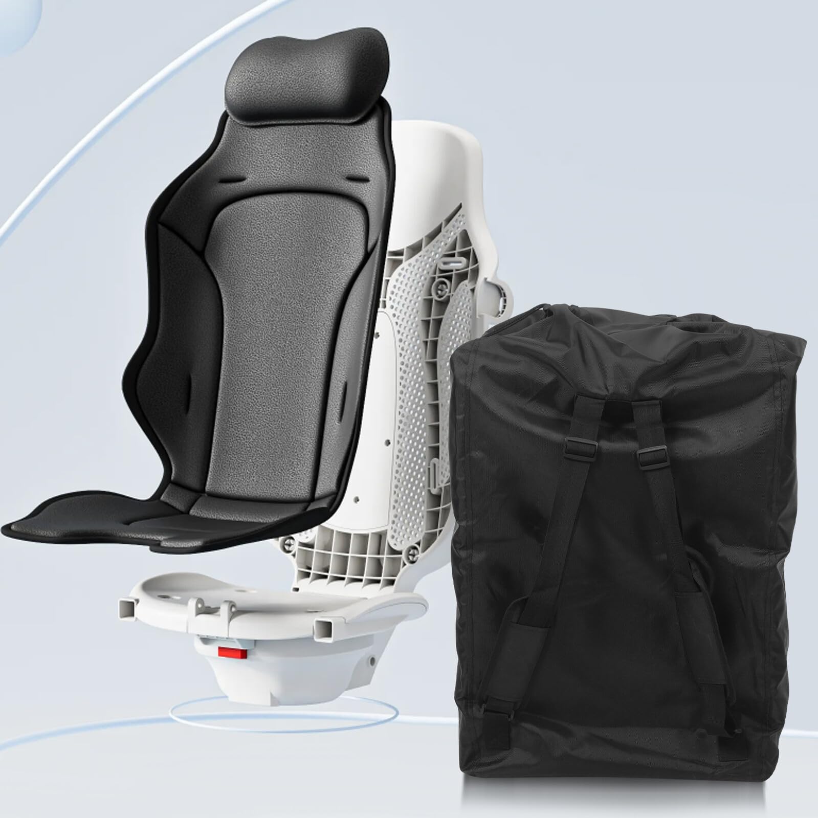 BESPORTBLE Zaino Borsa da Viaggio per Passeggino con Multi-scomparti Leggero e Confortevole Adatto per Viaggi in Aereo e Treno Porta Bottiglia Laterale e Tasca Frontale con Zip per Accessori