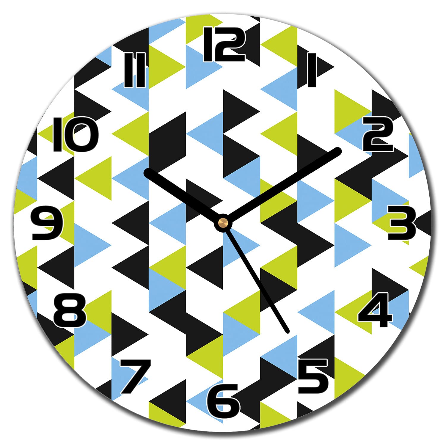 Horloge murale en verre pour une cuisine ou un salon contemporain