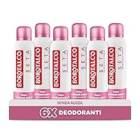 Borotalco Deodorante Seta, Profumo di Talco e Fiori Rosa