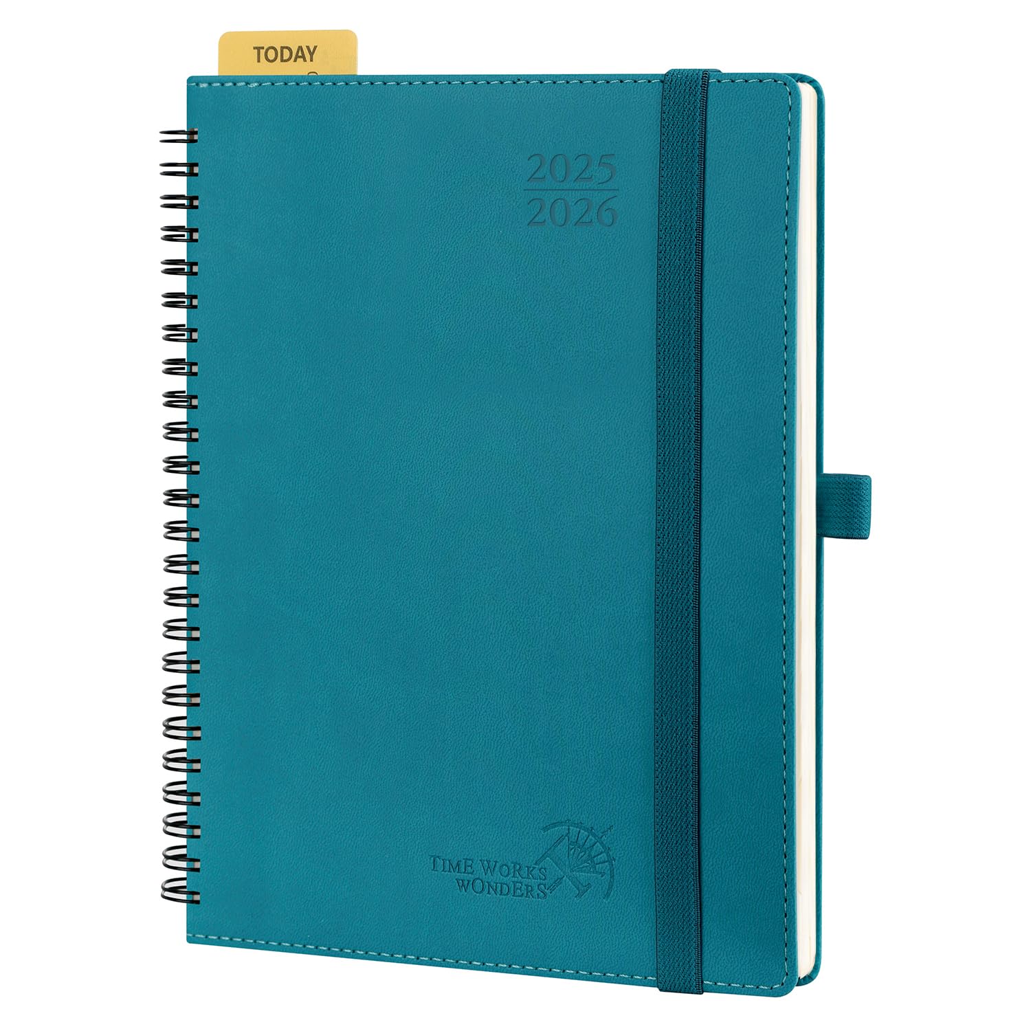 POPRUN 2025-2026 Academic Diary Week To View Large (26.5x21.5 Cm) Soft Cover 17 Months (Aug'25 - Dec'26) Vertical Weekly Planner 25/26 Mid Year Diary (Mint Green