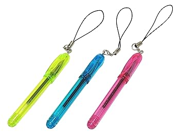 Amazon.co.jp: カニカンストラップ付きらきらミニペン 25本