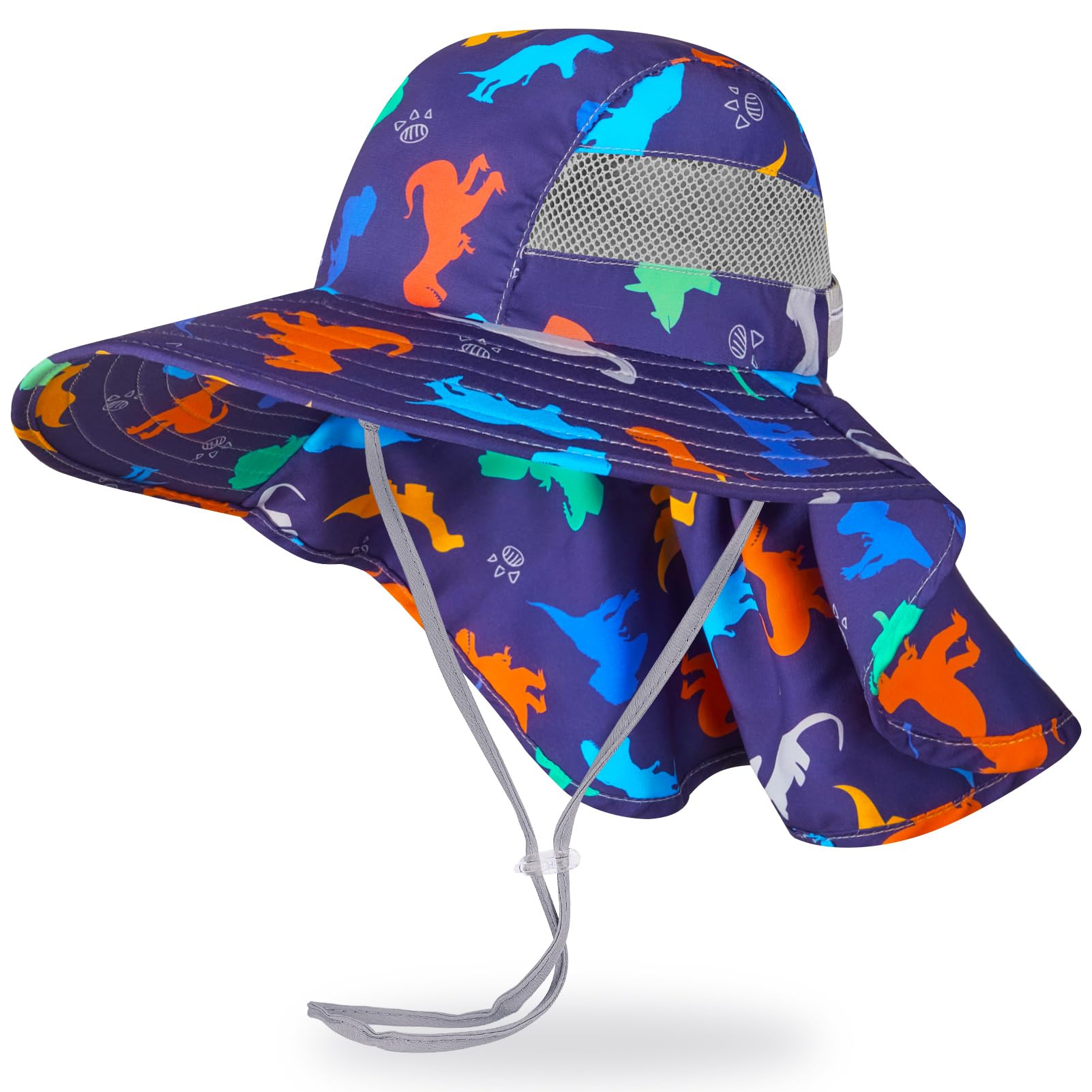 MHJY Kids Sun Hat Girls UV Protection Summer Hats Adjustable Beach Cap Unicorn Bucket Hats with Wide Brim Neck Flap for Toddlers 2-9 Years — view 20