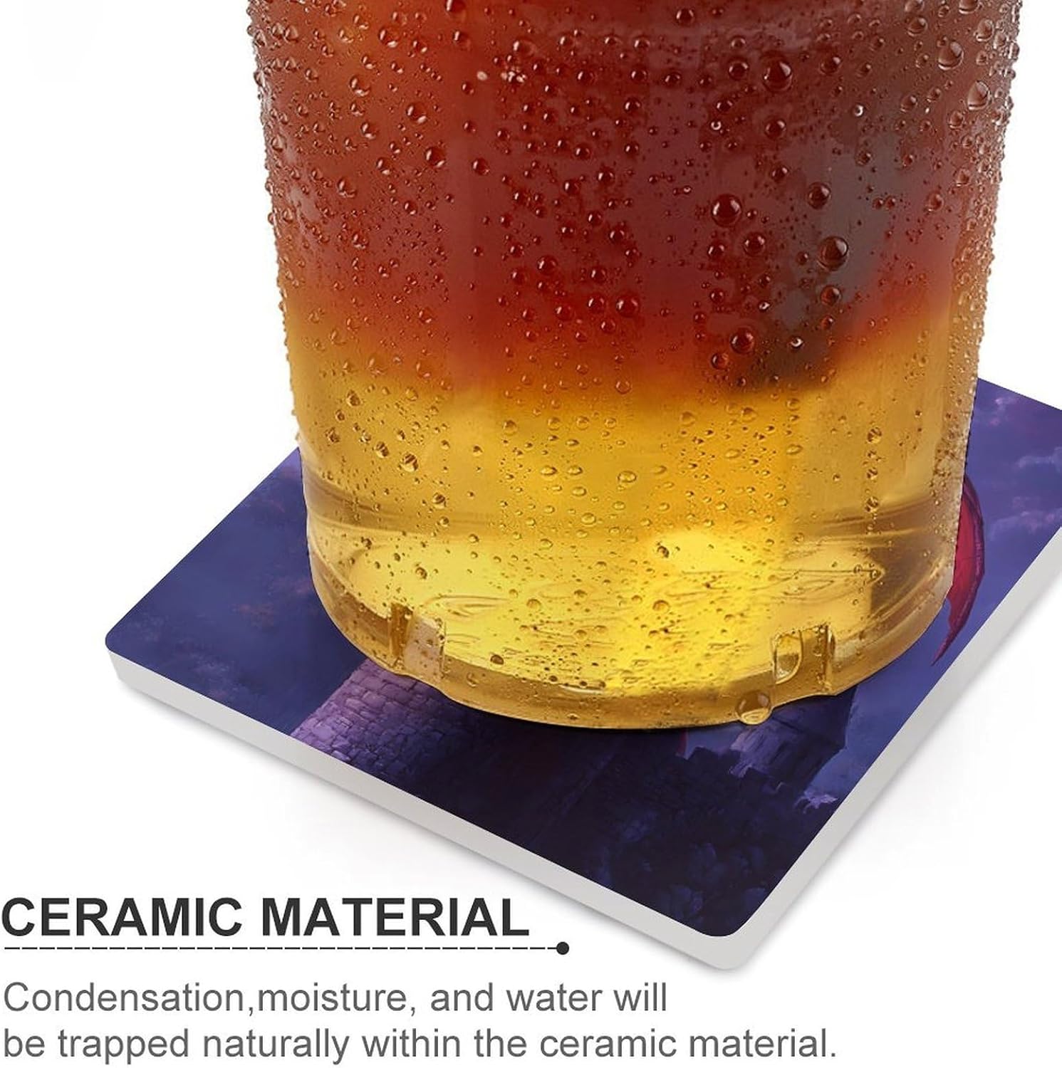 Dragon Ceramic Coasters Square Drinks Coaster Coffee Table Decor Table Coaster for Home Bar